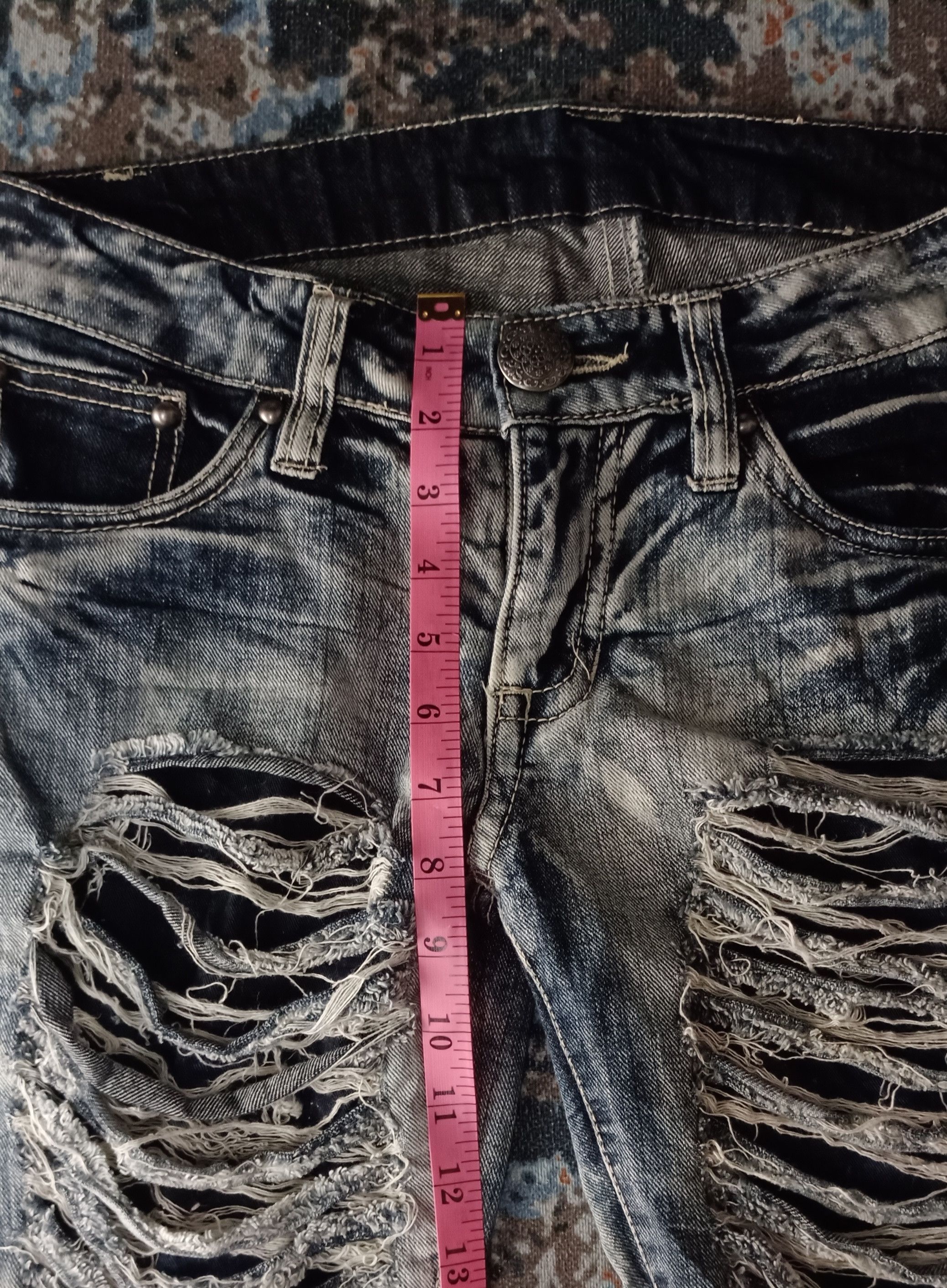 If Six Was Nine Grazie Distressed Denim Cutting Slim Fit Size US 30 / EU 46 - 15 Thumbnail