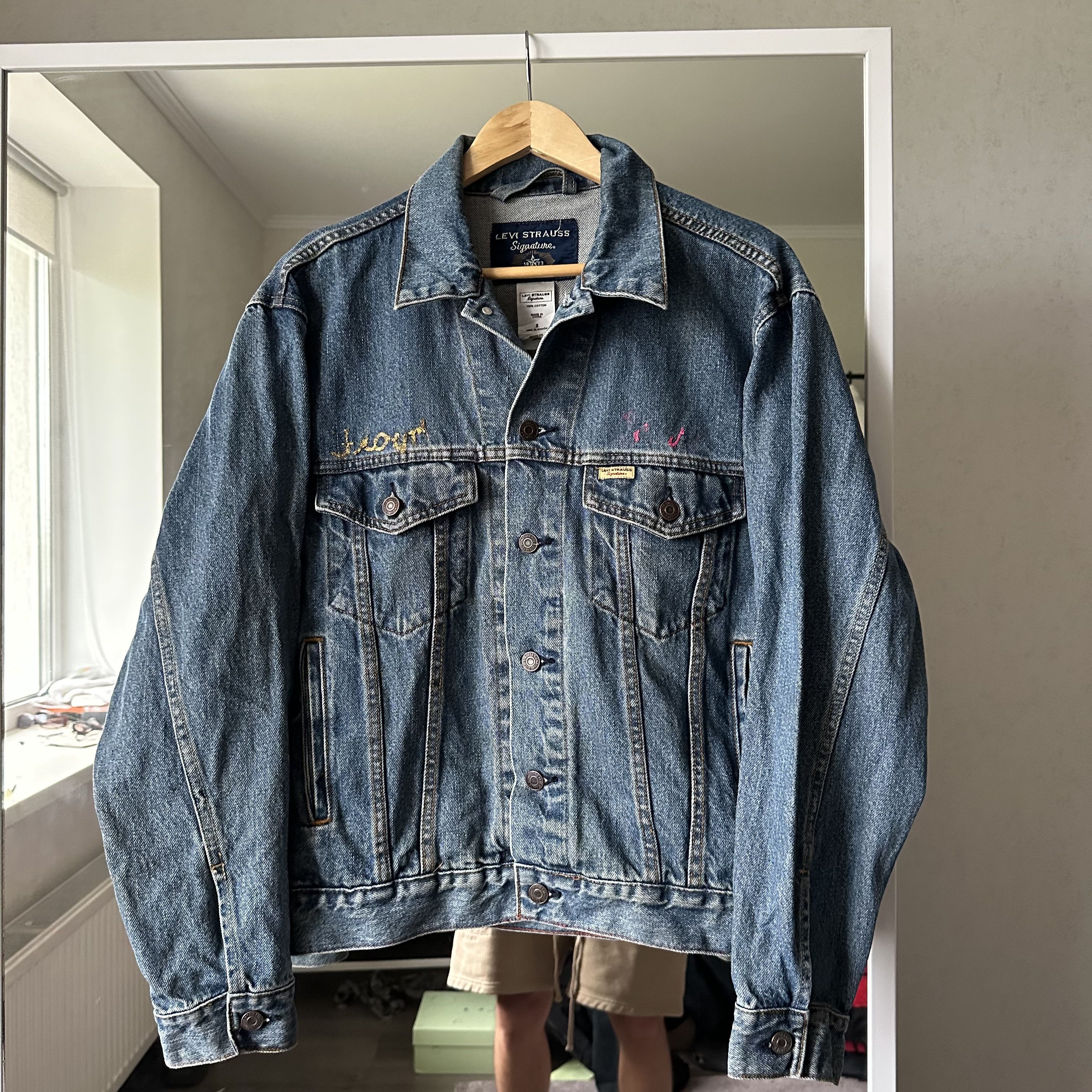 Levi's Levis y2k Vintage Big Logo Denim Avant Garde Jacket Size US S / EU 44-46 / 1 - 3 Thumbnail