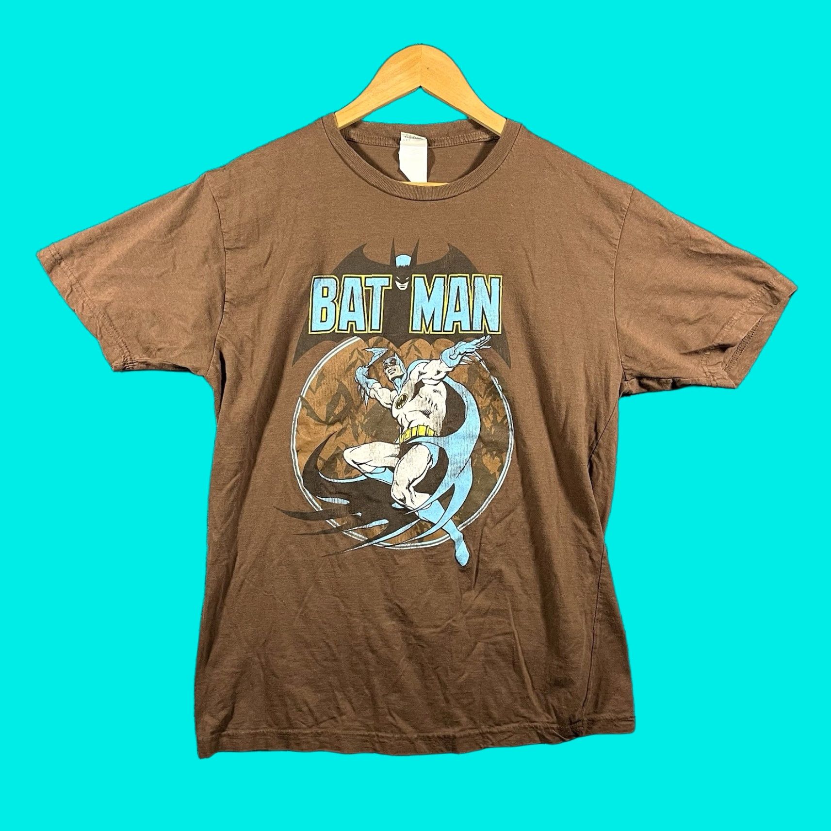 DC Comics VINTAGE Batman Graphic T-Shirt Mens XL Brown Crew Neck Short Sleeve Size US XL / EU 56 / 4 - 1 Thumbnail