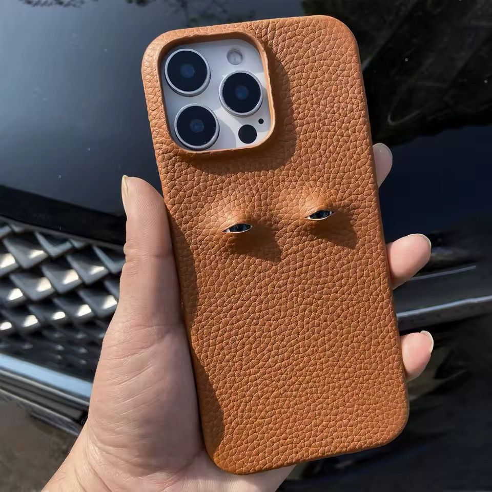 Genuine Leather Genuine Real Leather Designer Eye Iphone 16 Pro Max Case Size ONE SIZE - 2 Thumbnail