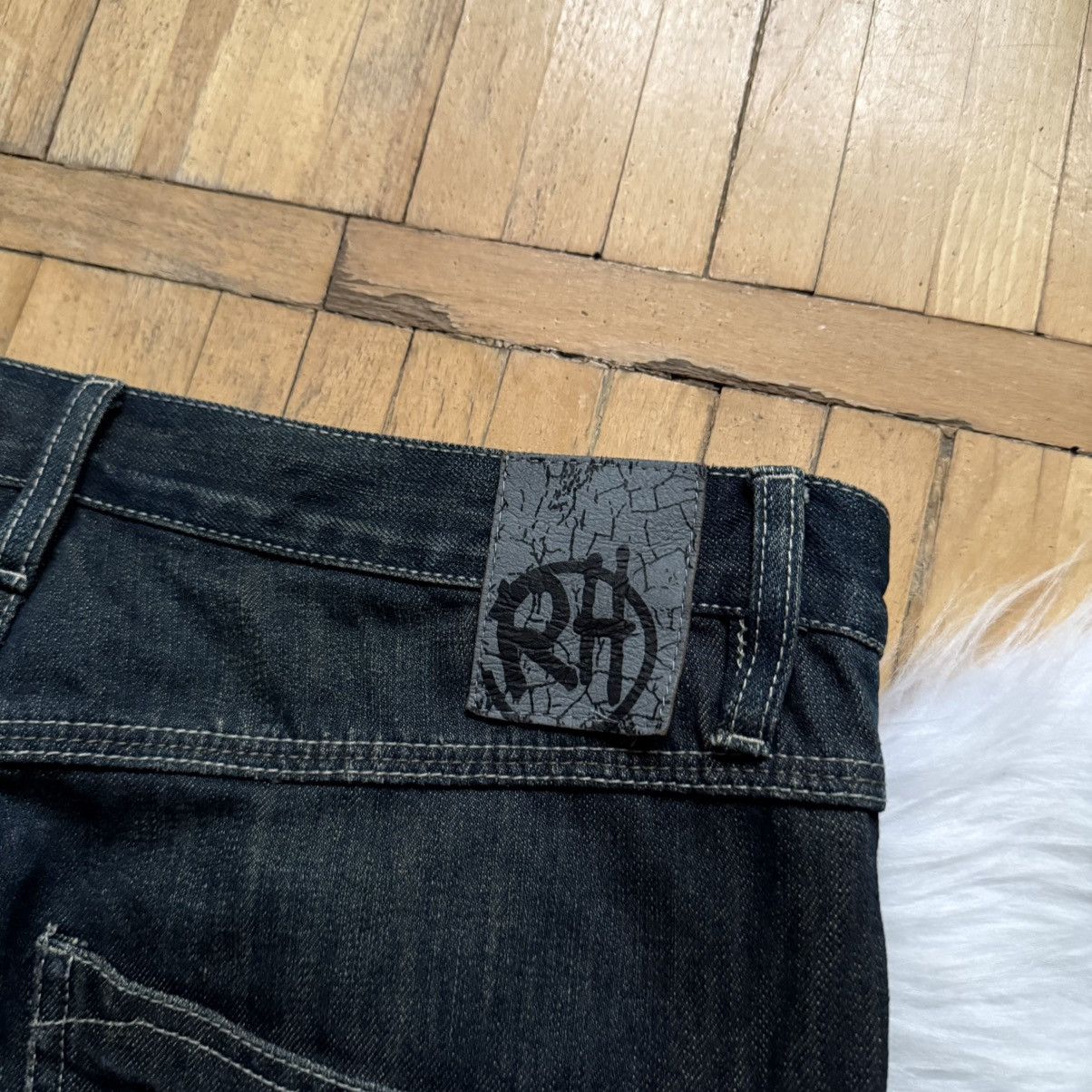 If Six Was Nine 📌 Vintage Red Herring Y2K Distressed Bootcut Washed LGB Jean Size US 32 / EU 48 - 17 Thumbnail