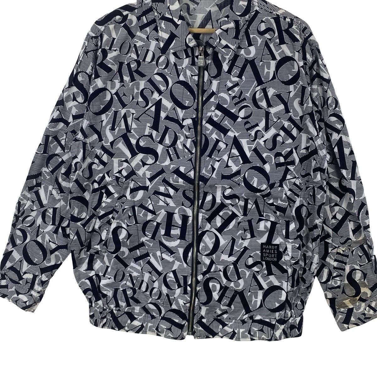Hardy Amies HARDY AMIES Sport London All Over Logo Print Zip Up Bomber Size US L / EU 52-54 / 3 - 4 Thumbnail