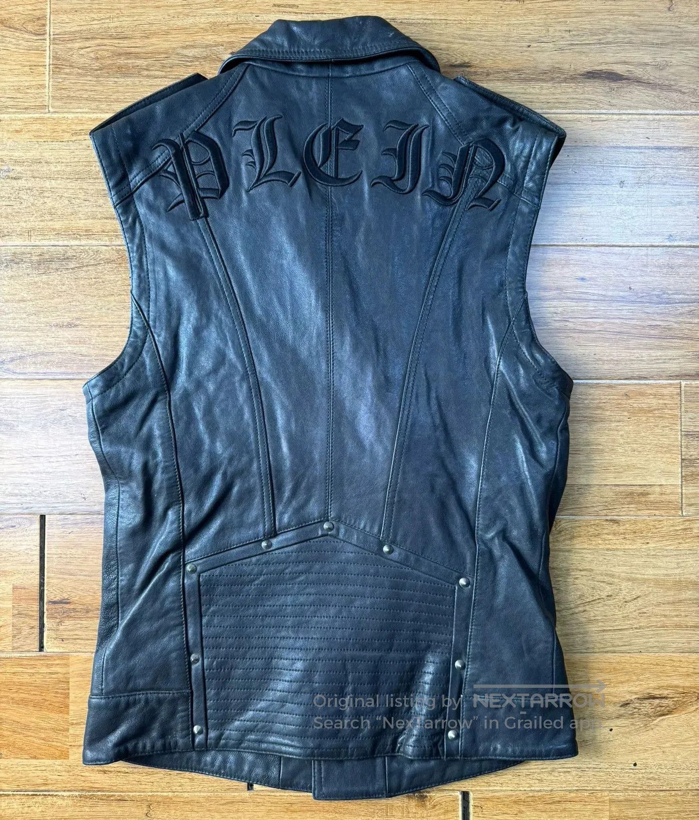 Philipp Plein Philipp Plein Men's Leather Vest Jacket. Size US M / EU 48-50 / 2 - 2 Thumbnail