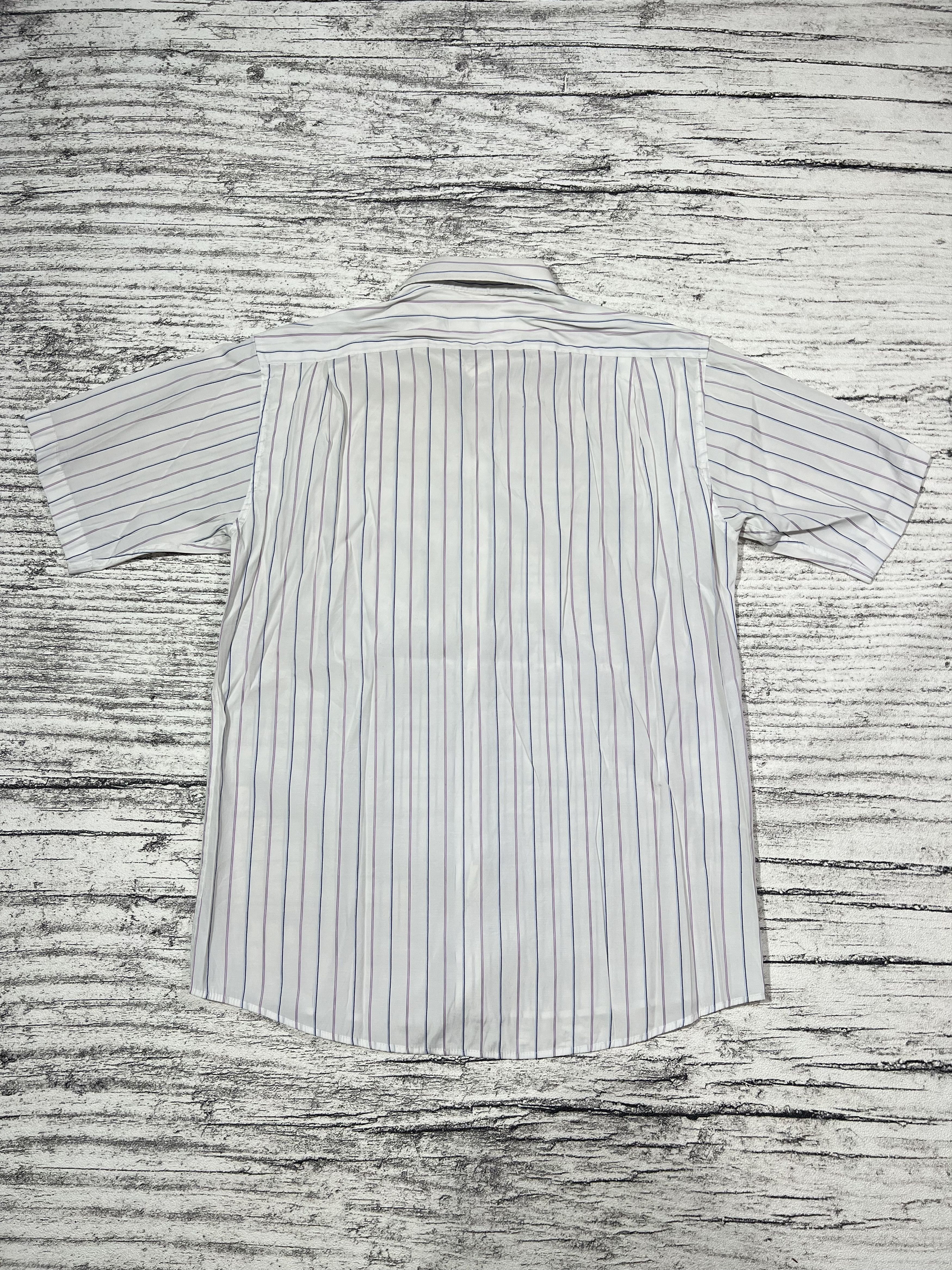 Balenciaga Vintage 90s Balenciaga Stripe Embroidery Button Shirt Size US L / EU 52-54 / 3 - 2 Thumbnail