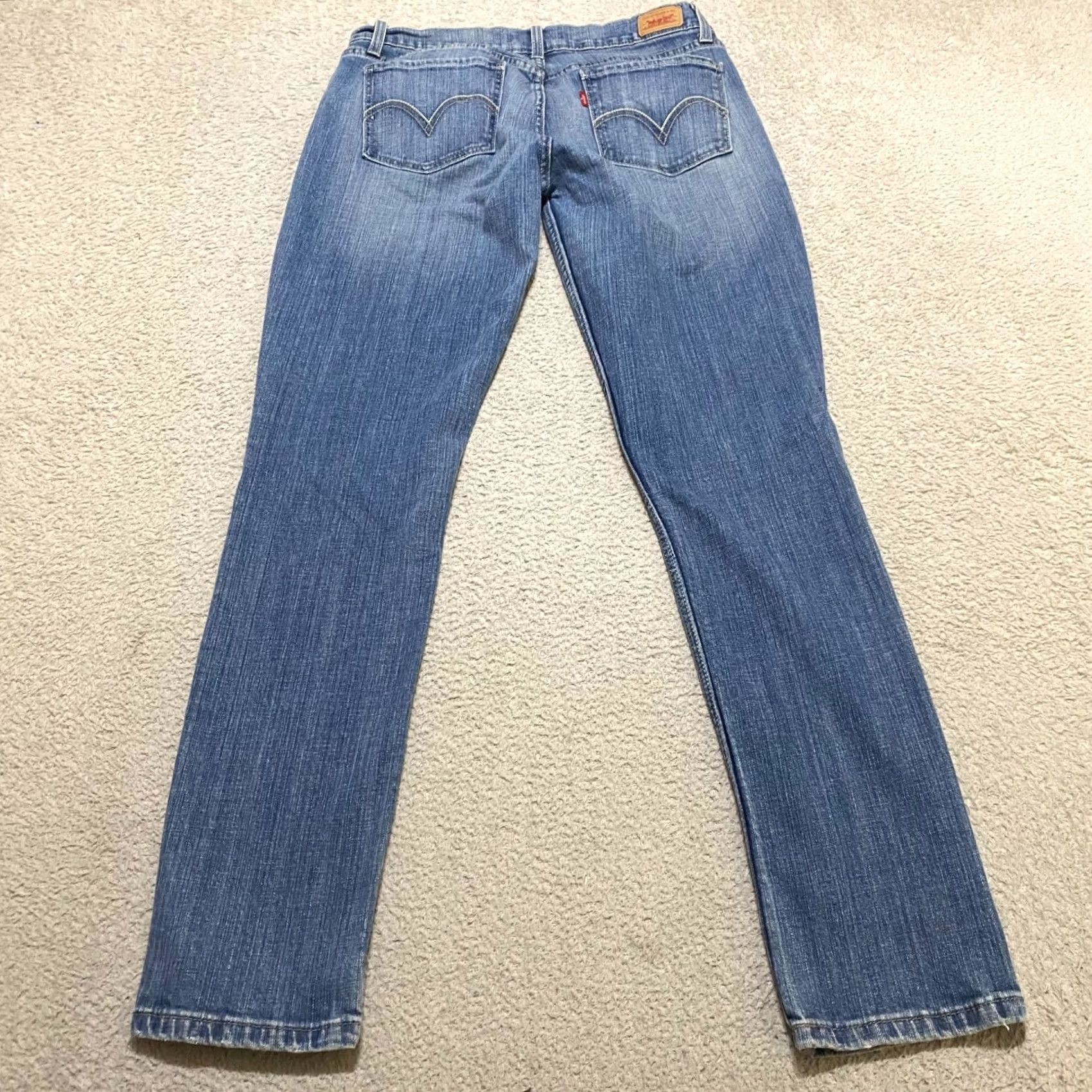 Levi's Levi's Jeans Blue Denim Medium Wash Low Rise Skinny Leg Womens Size 13 Regular 5-Pocket Design Pocket Size 34" / US 12 / IT 48 - 2 Thumbnail