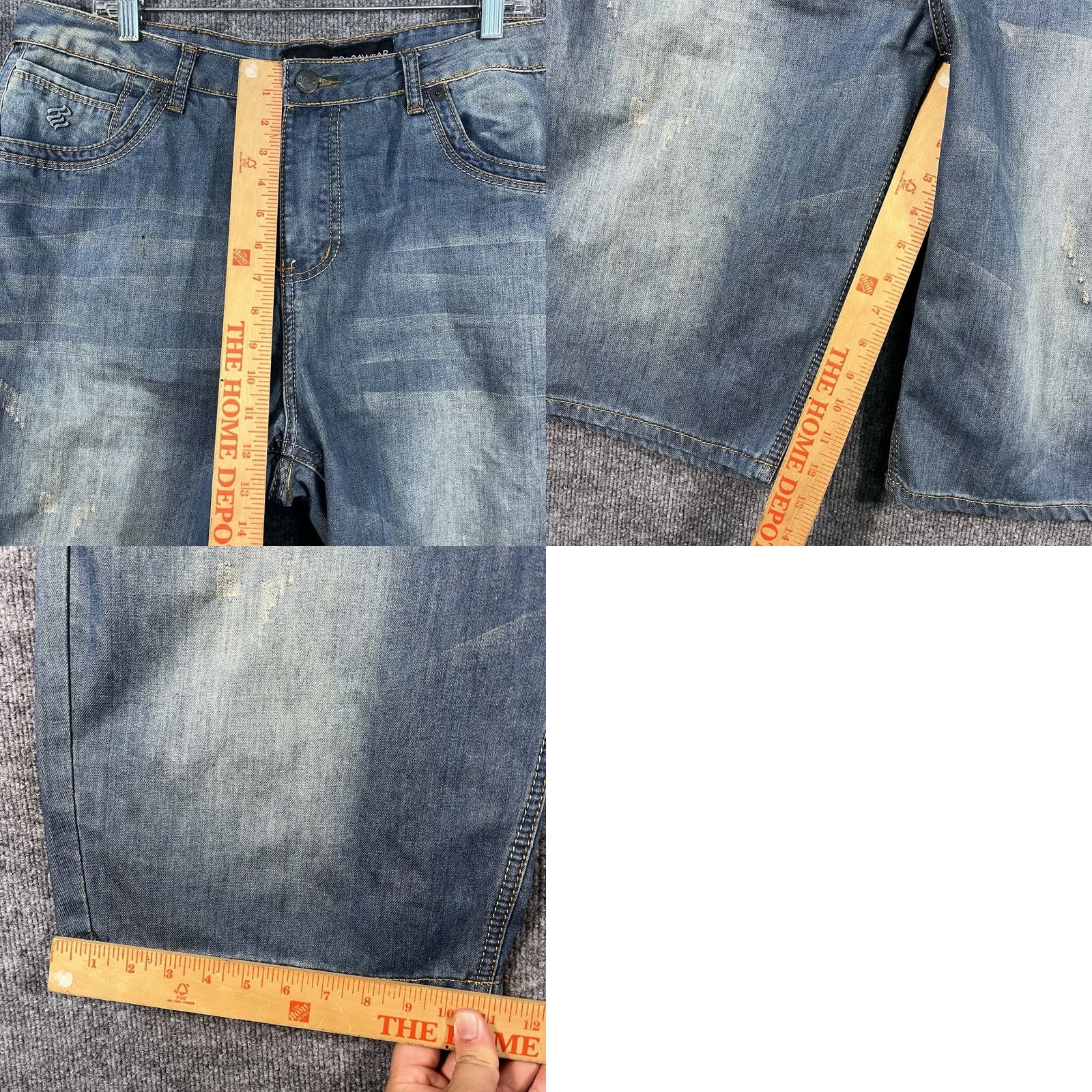 Rocawear VINTAGE Rocawear Shorts Mens 38 Blue Denim Jorts Hip Hop Skater Baggy Y2K Grunge Shorts Mens 38 Blue Denim Jorts Rocawear (Note: repetitive) Size US 38 / EU 54 - 8 Thumbnail
