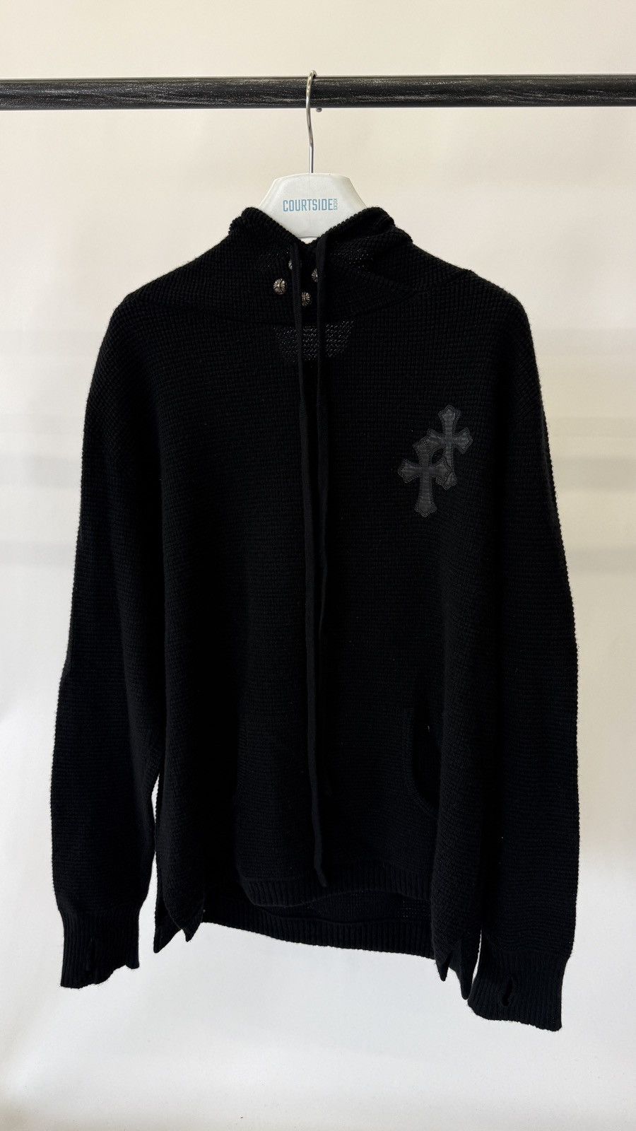 Chrome Hearts Chrome Hearts Cashmere Leather Patch Black Hoodie Size US M / EU 48-50 / 2 - 1 Thumbnail