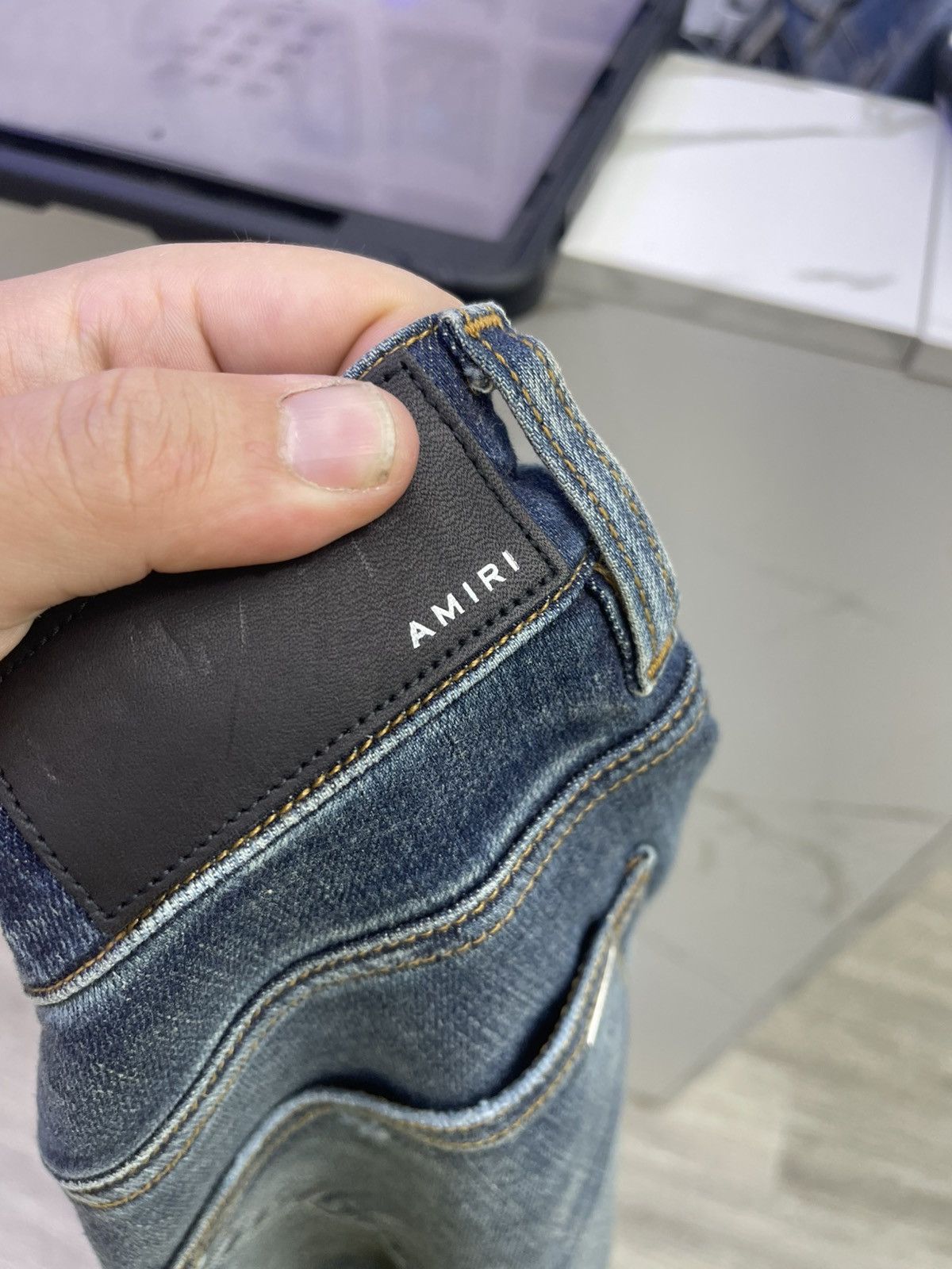 Amiri Amiri vintage bandana Artpatch jean (blue) Size US 38 / EU 54 - 3 Thumbnail
