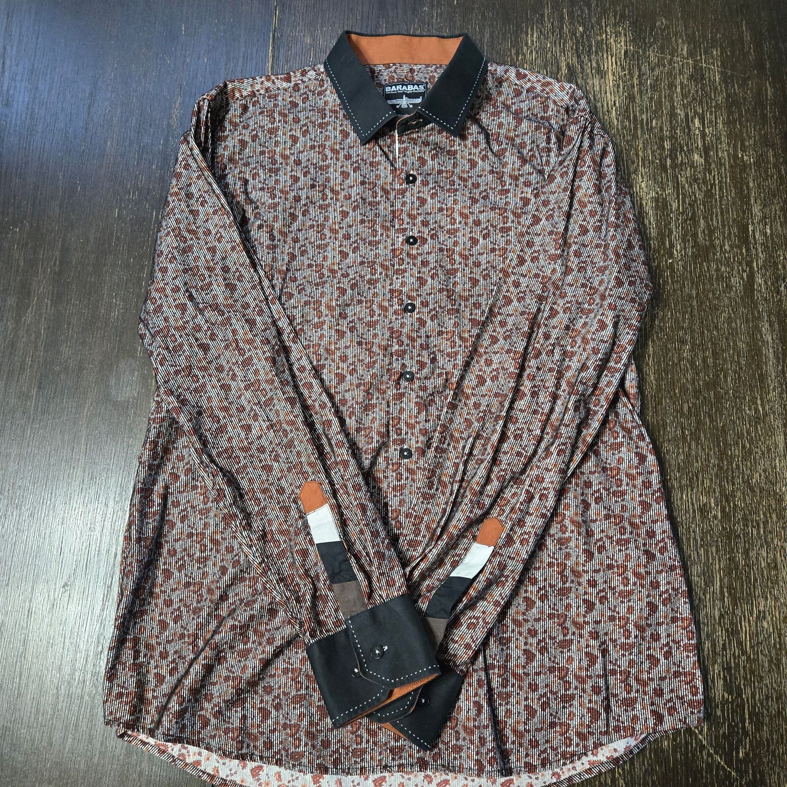 Other Barabas Sz 2XL Long Sleeve Button Down Paisley Flip Cuffs Size US XXL / EU 58 / 5 - 8 Thumbnail