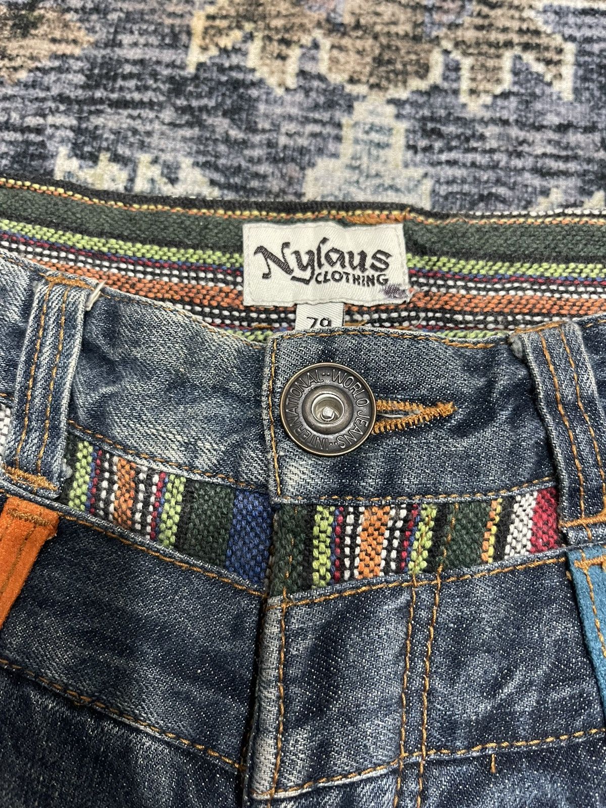 🔥Nylaus Hysteric Glamour Double Waist Multipocket Denim