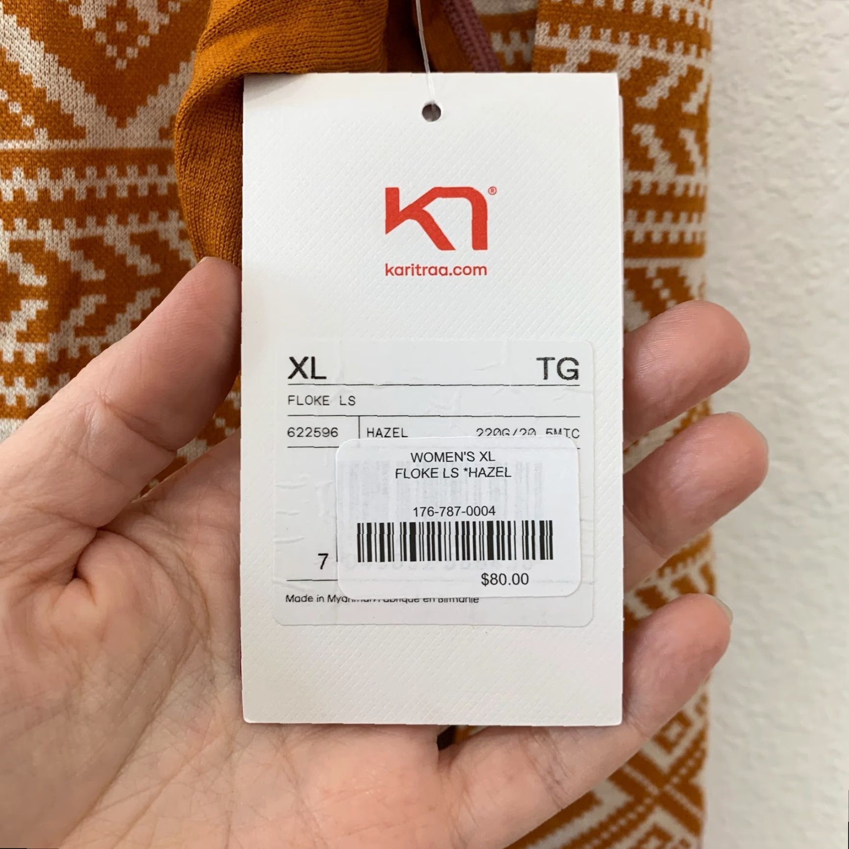Vintage Kari Traa Floke Base Layer Long Sleeve Tee Hazel Gold Wool Blend XL NWT Size XL / US 12-14 / IT 48-50 - 7 Thumbnail