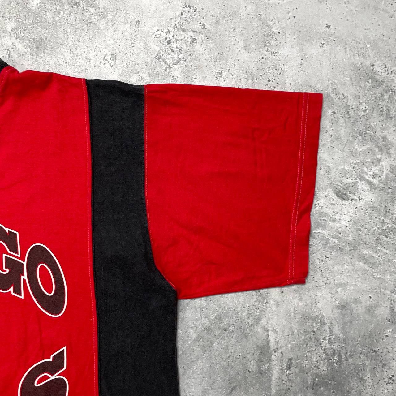 NBA × Vintage Vintage 90s Chicago Bulls NBA Edge V-Neck T Shirt Size US L / EU 52-54 / 3 - 8 Thumbnail