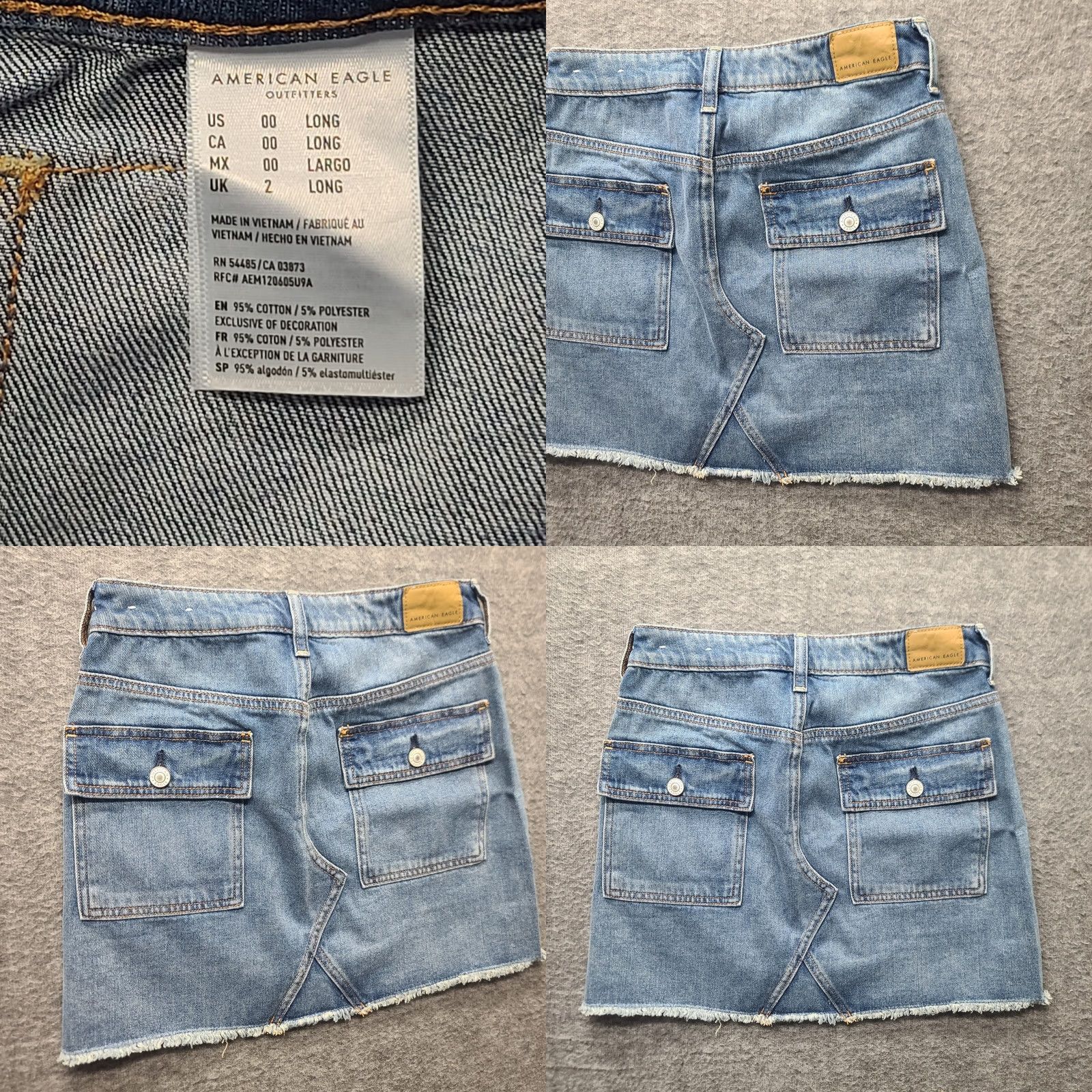 American Eagle Outfitters American Eagle Outfitters Denim Mini Skirt Womens 00 Hi-Rise Festival Regular Fit Blue 90s Skirt Short Womens Size 24" / US 00 / IT 34 - 8 Thumbnail