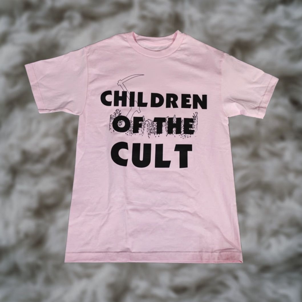 Pinko Superrradical Children Of The Cult Parody Graphic Print Short Sleeve T Shirt Mens M Pink Halloween Size US M / EU 48-50 / 2 - 1 Thumbnail