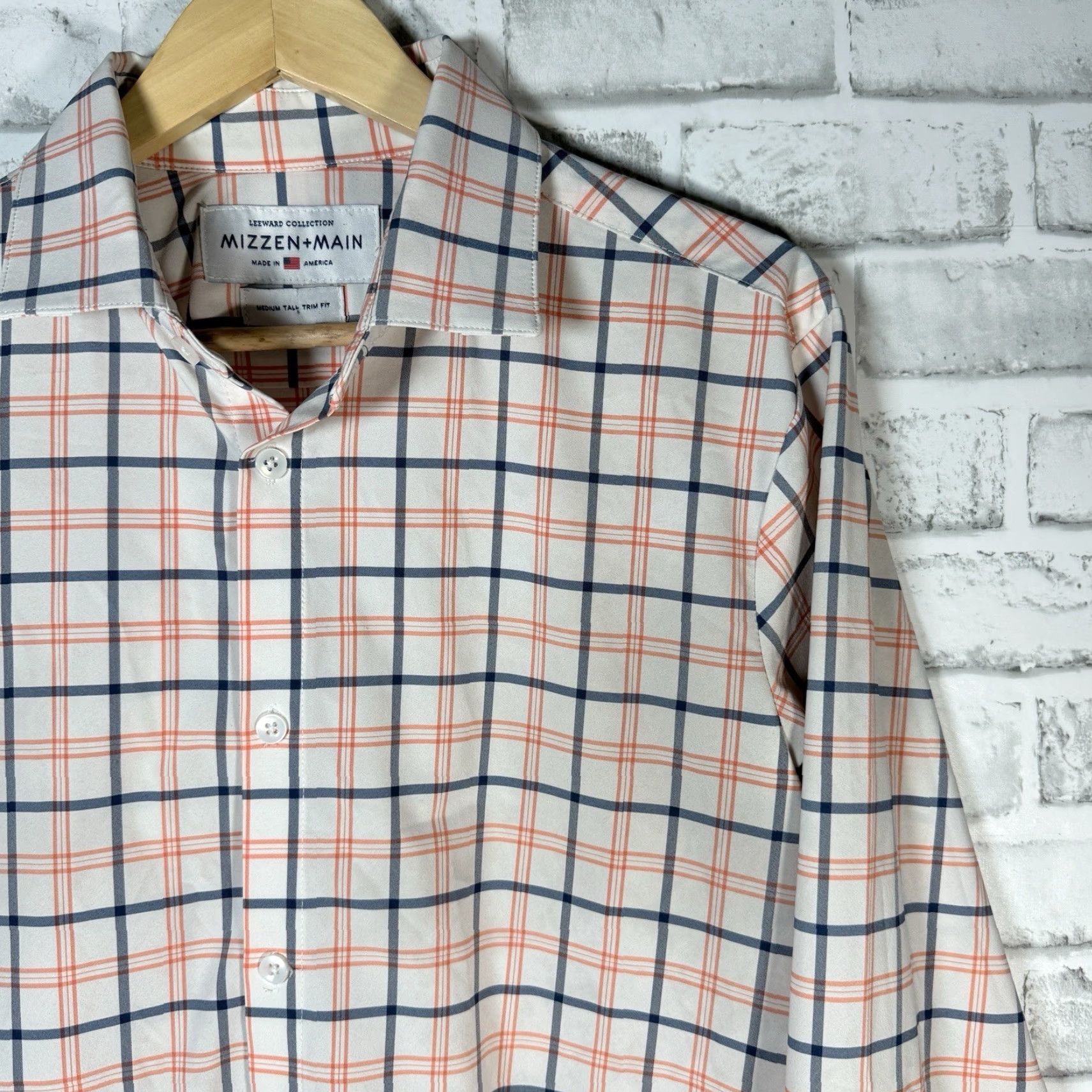 Mizzen+Main Mizzen+Maine Tal Trim Fit Long Sleeve Button-Down Mens M Shirt Multicolor Big & Tall Mens Size US M / EU 48-50 / 2 - 2 Thumbnail