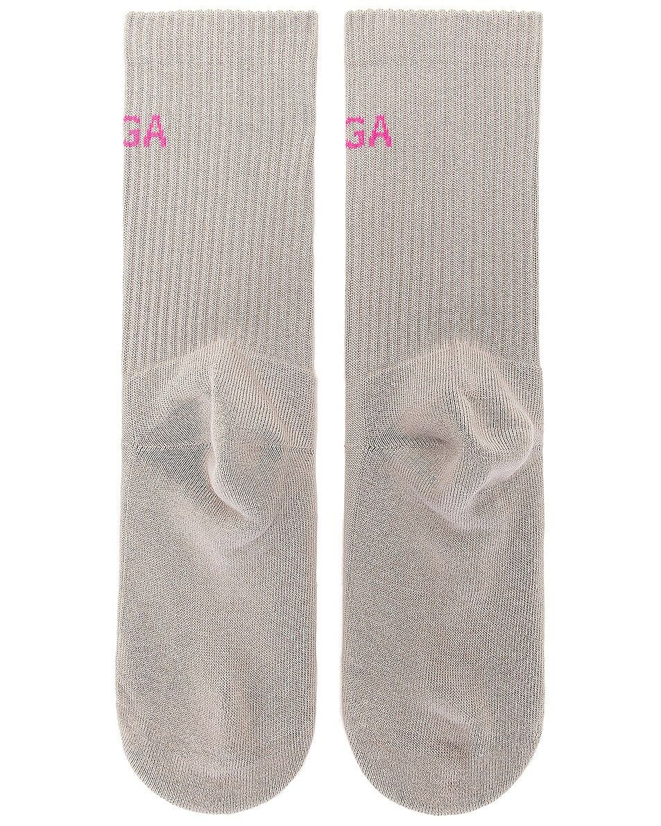 Balenciaga o1srvl11e0424 Size: M BB Tennis Socks in Beige Size ONE SIZE - 4 Thumbnail