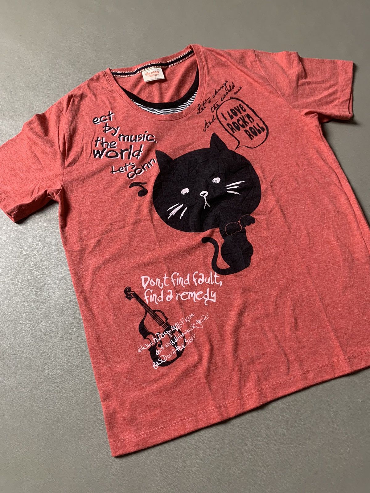 Hysteric Glamour × If Six Was Nine × Japanese Brand Durante Rock n Roll Cat Poem Tshirt Size US L / EU 52-54 / 3 - 2 Thumbnail