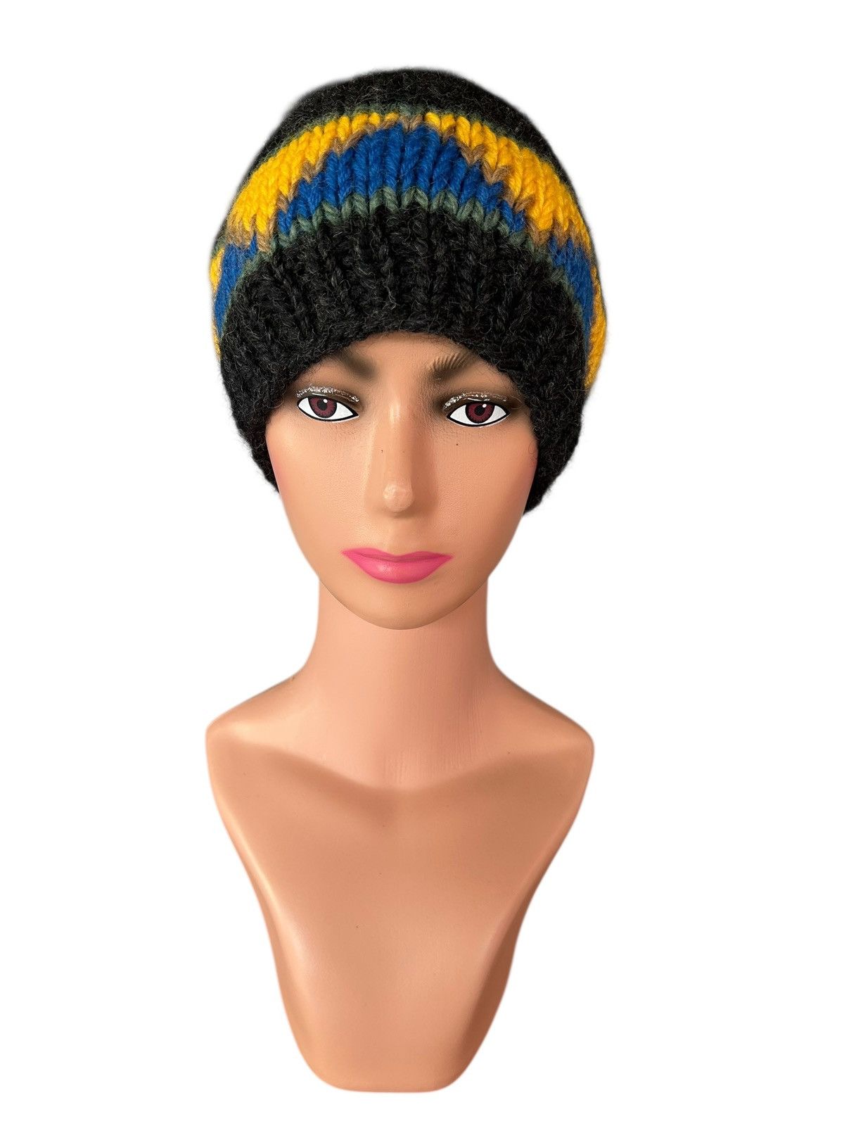 Kapital Crochet Knitted Handmade hairy Beanie Hats Size ONE SIZE - 4 Thumbnail