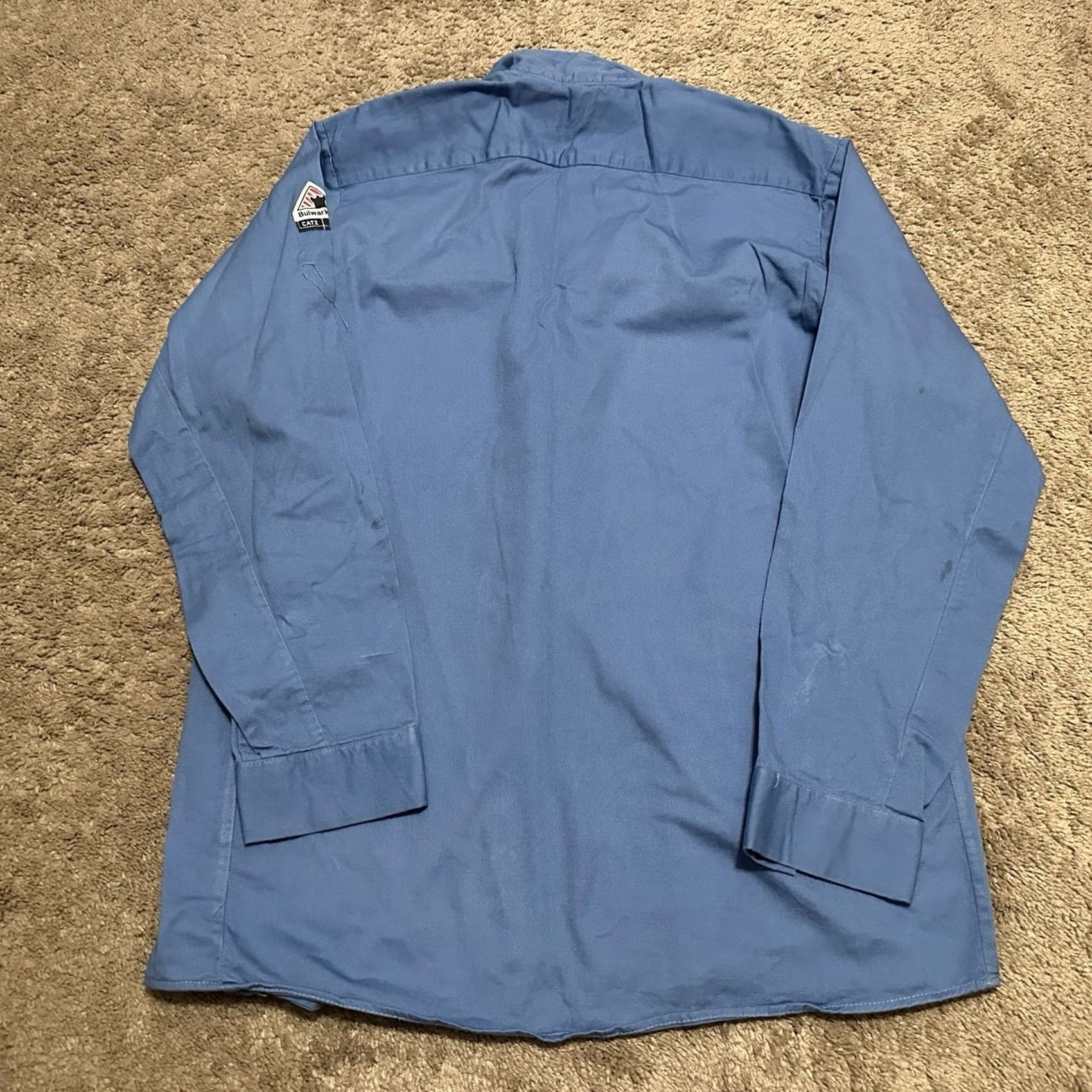 Vintage Bulwark Shirt Mens Large Blue Button-Up Long Sleeve Workwear Size US L / EU 52-54 / 3 - 7 Thumbnail