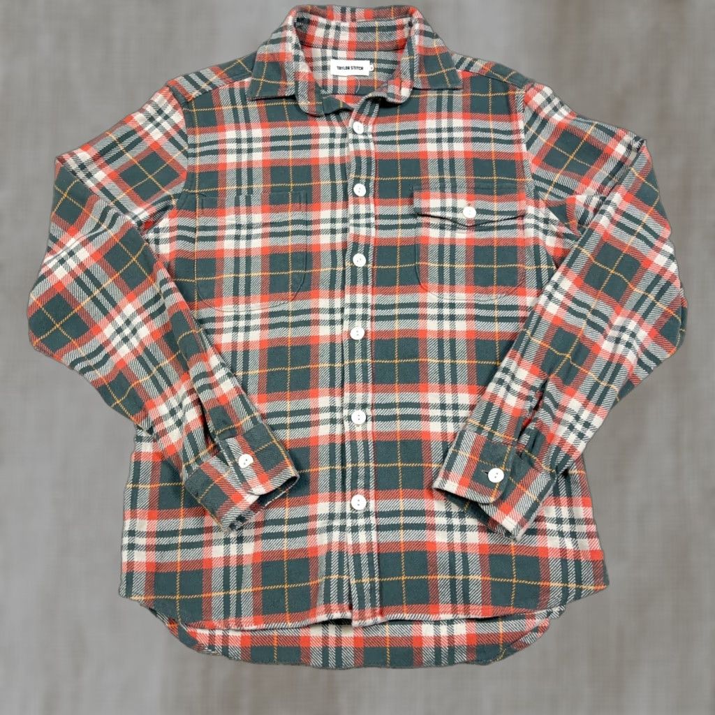 Taylor Stitch Taylor Stitch Shirt Mens 38 Green Plaid Flannel Cotton Button-Up Casual Travel Regular Pocketed Vintage: No (adjusted) Size US M / EU 48-50 / 2 - 1 Thumbnail