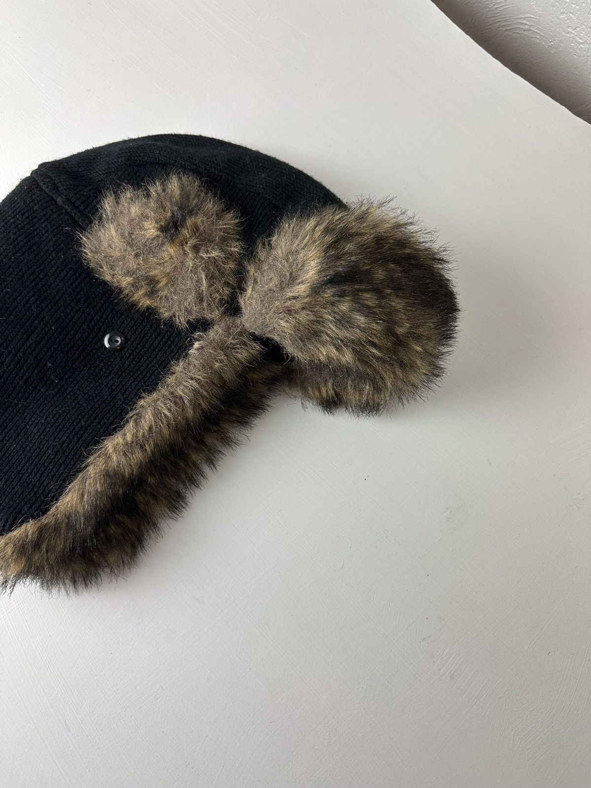 Hysteric Glamour × Vintage Crazy Y2K Mohair Fuzzy Hat Ushanka Punk Huge Size ONE SIZE - 2 Thumbnail