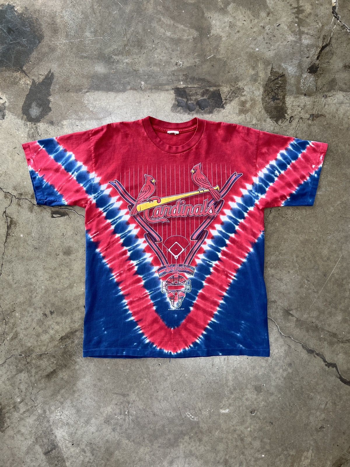MLB Vintage 90s MLB St. Louis Cardinals Tie Dyed Baseball Tee XL Size US XL / EU 56 / 4 - 2 Thumbnail