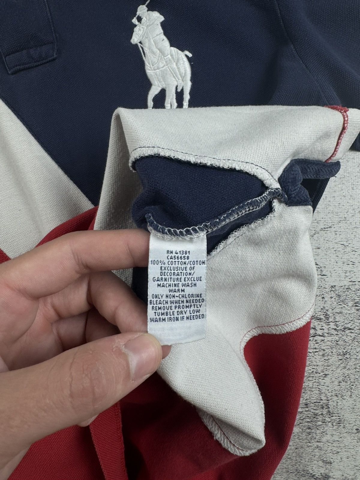 Polo Ralph Lauren Men’s L Polo Ralph Lauren Big Pony Chief Keef Y2K France Flag Polo T Shirt Tee Size US L / EU 52-54 / 3 - 8 Thumbnail