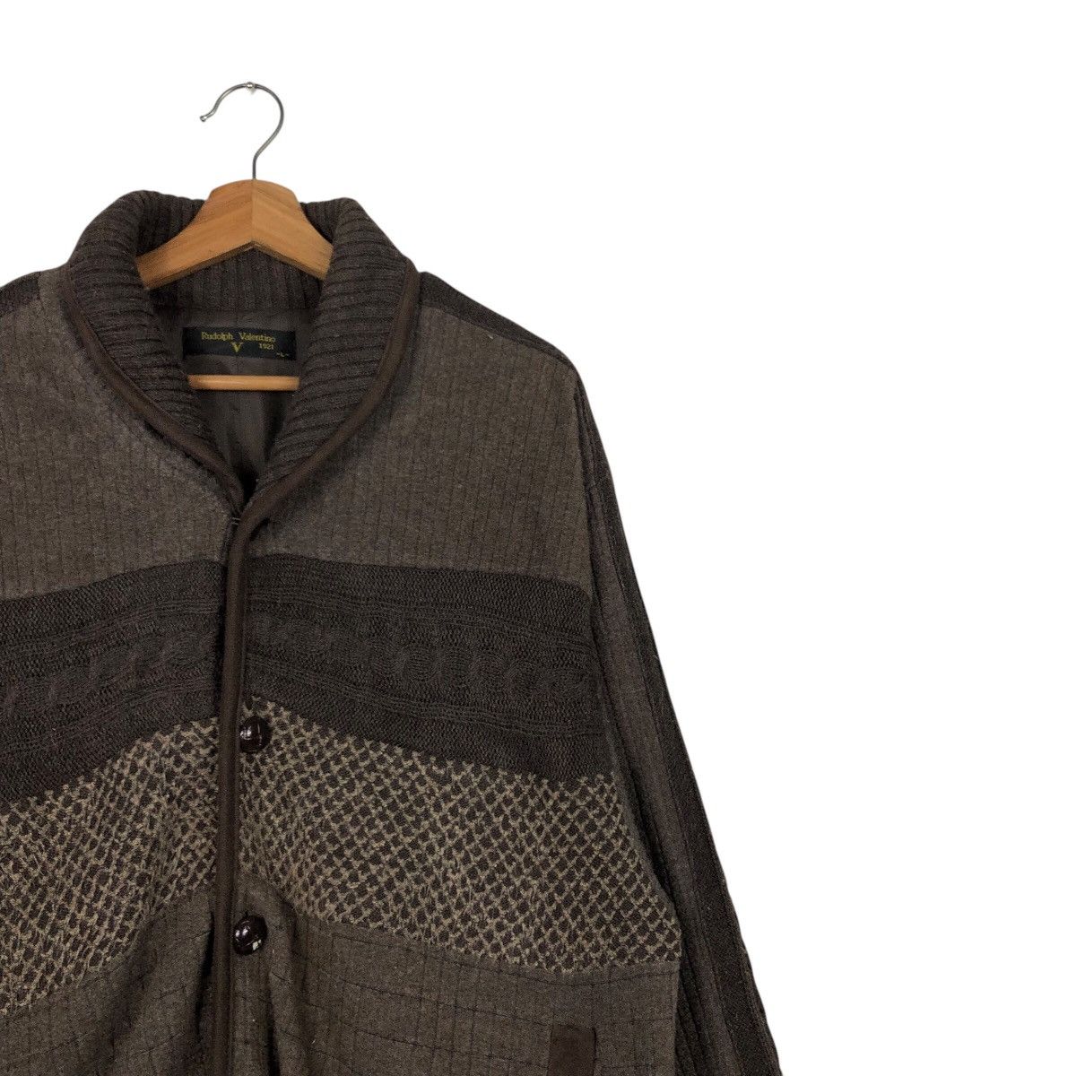 Japanese Brand × Vintage 📌Vintage Bomber Cardigan Jacket Striped Rudolph Valentino Size US L / EU 52-54 / 3 - 7 Thumbnail