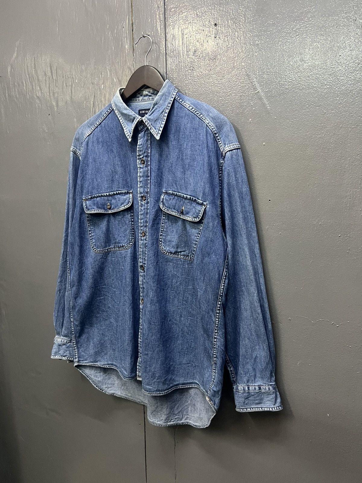 Uniqlo Uniqlo Denim Shirt Double Pocket Size US L / EU 52-54 / 3 - 2 Thumbnail