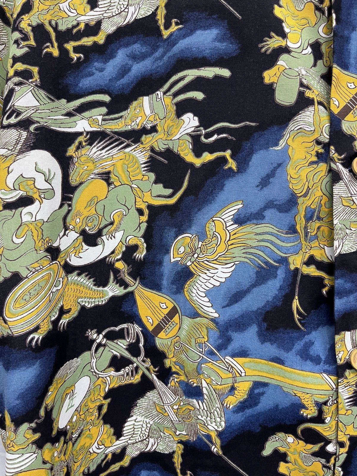 Pherrow's Vtg PHERROWS Art Demonic Full Print Tattoo Wear Rayon Shirt Size US M / EU 48-50 / 2 - 10 Thumbnail