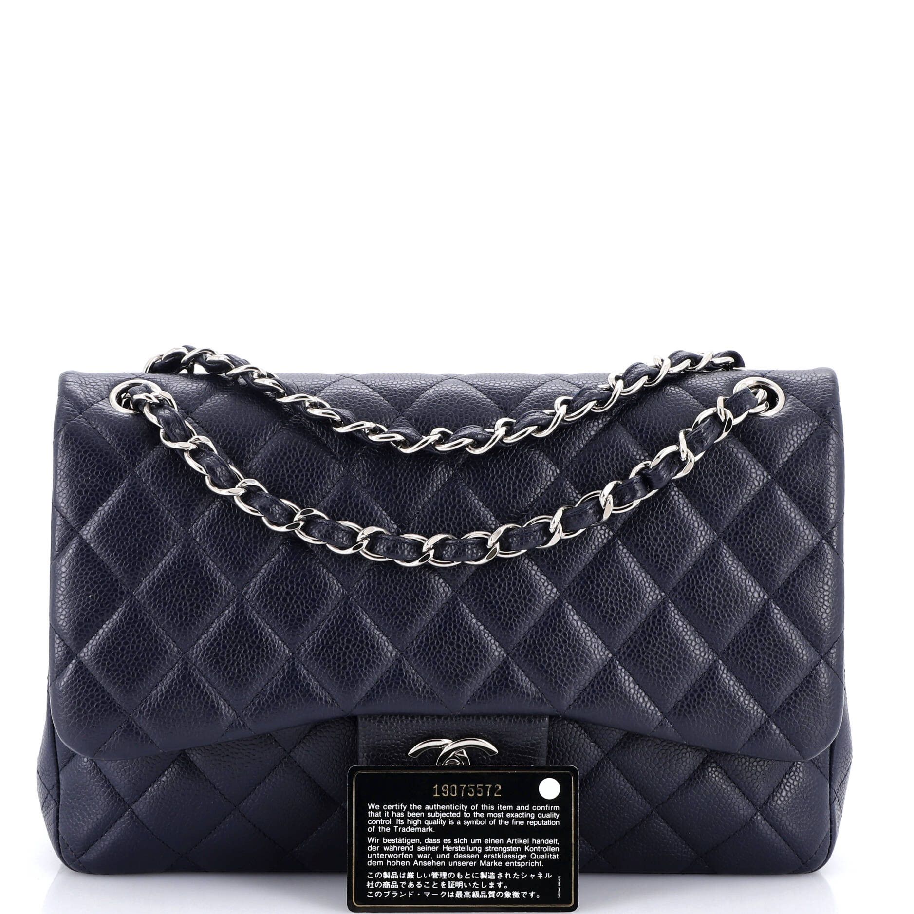 Chanel Classic Double Flap Bag Quilted Caviar Jumbo Size ONE SIZE - 1 Thumbnail