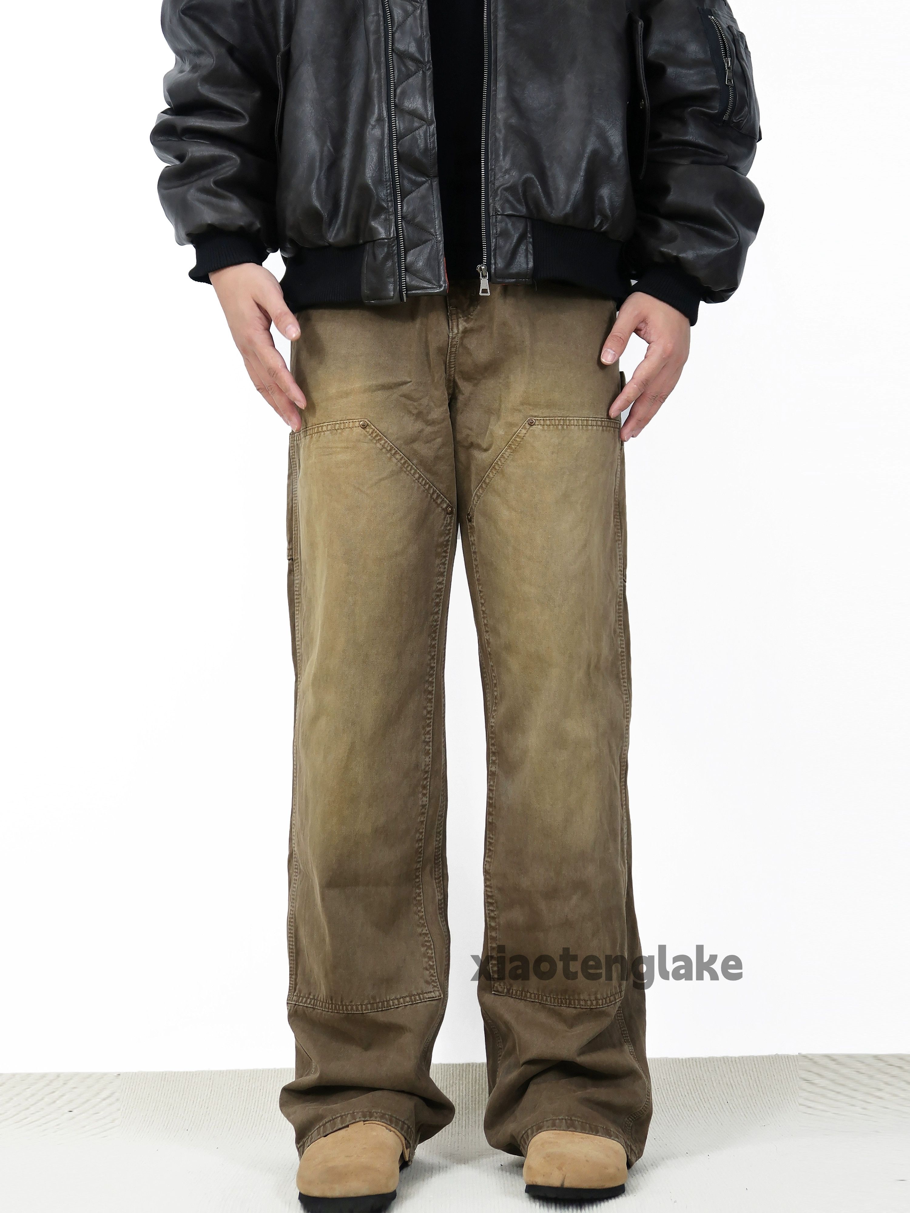 Designer × Jean × Vintage washed faded utility skate hiphop carpenter pants Size US 32 / EU 48 - 3 Thumbnail