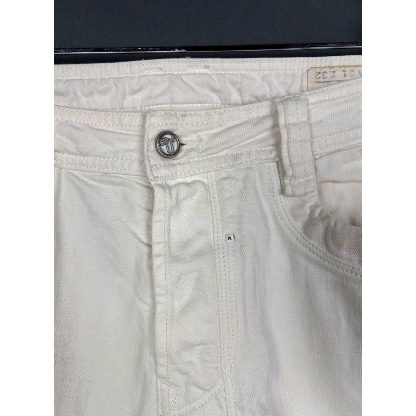 Diesel Diesel Jeans Size 31 White Denim Cotton Straight Leg Belt Loop Womens Size 24" / US 00 / IT 34 - 5 Thumbnail