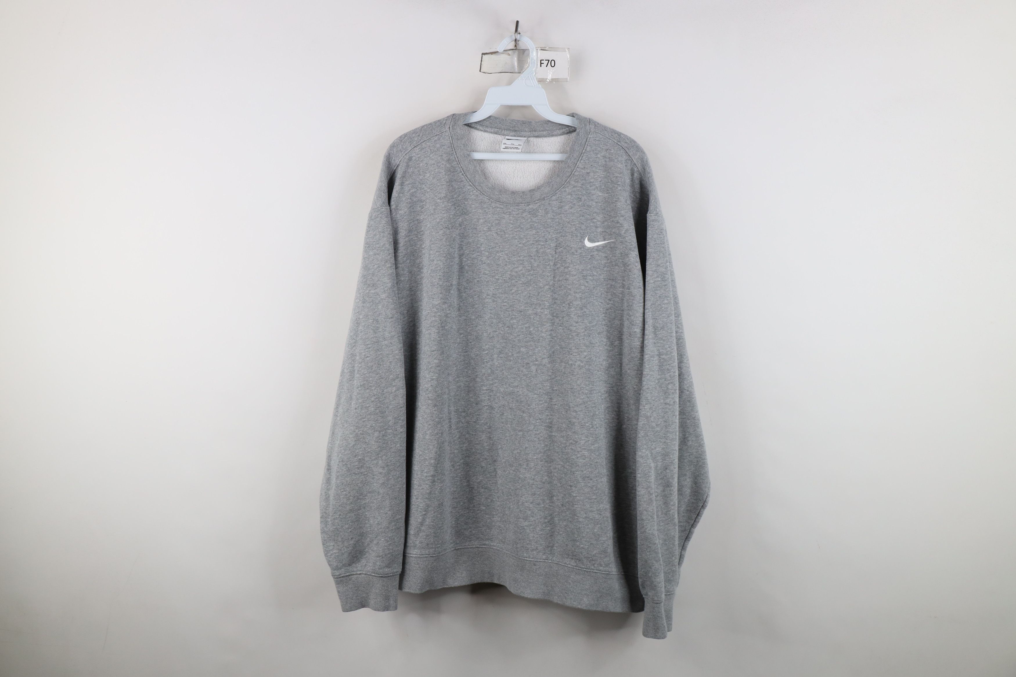 Nike Y2K Nike Scott Mini Swoosh Boxy Fit Crewneck Sweatshirt Gray Size US XXL / EU 58 / 5 - 1 Thumbnail