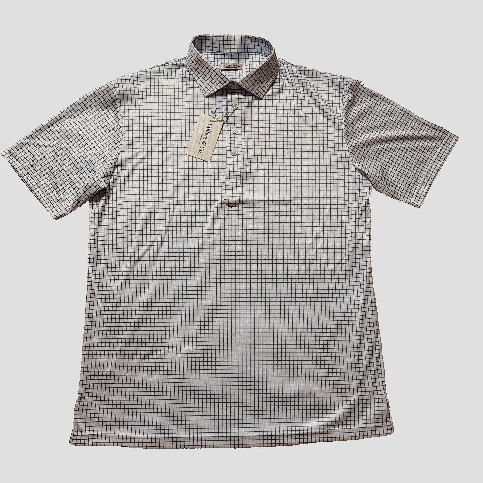 Other Collars & Co. The Original Dress Polo Sz M Relaxed Blue-Grid Size US M / EU 48-50 / 2 - 2 Thumbnail