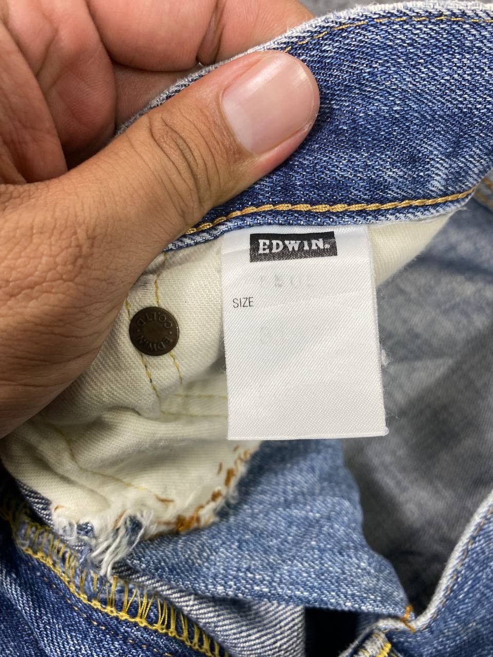Edwin vintage edwin 505x selvedge distressed denim nice design Size US 33 - 15 Thumbnail