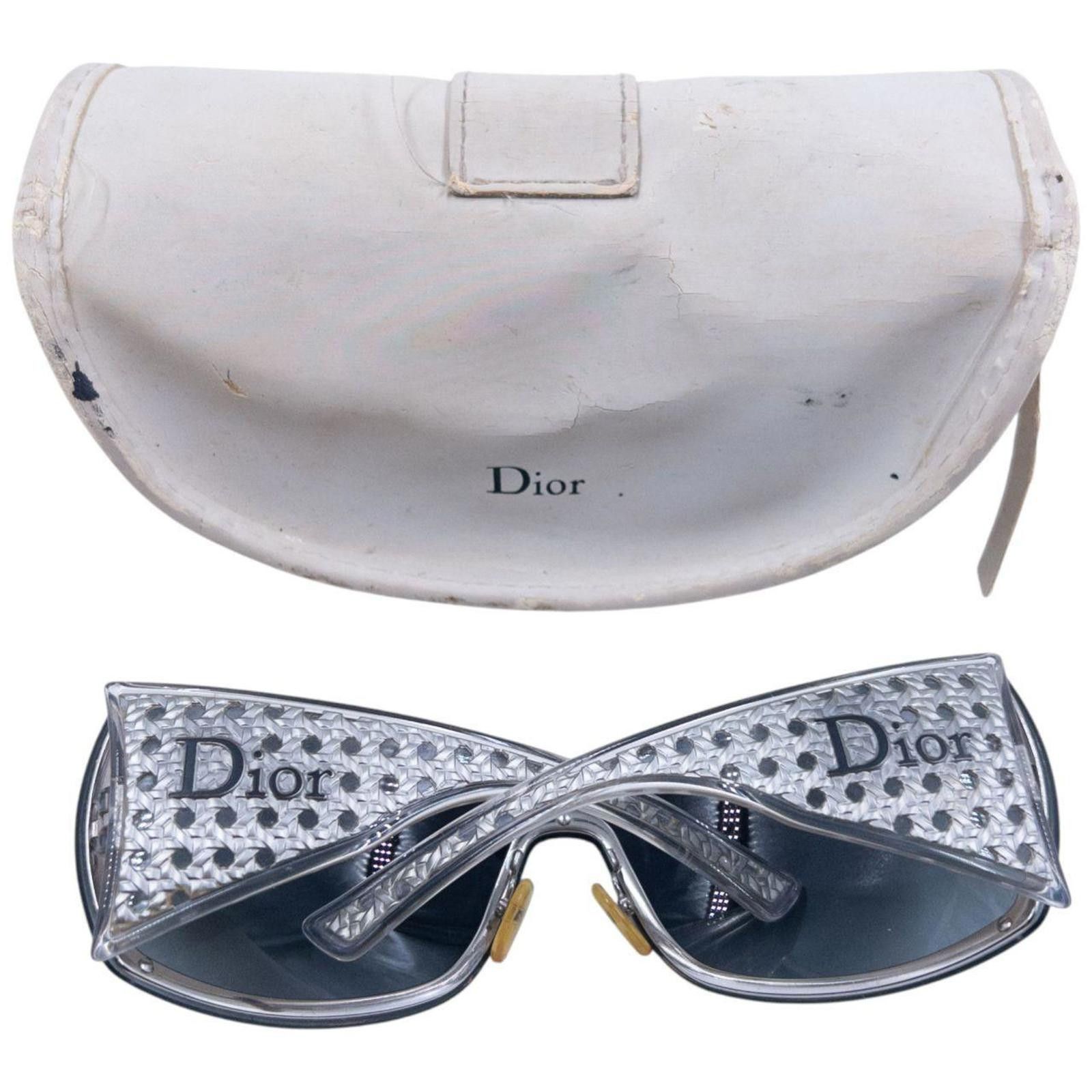 Dior Vintage 2000s Dior Quadrille Shield Sunglasses Size ONE SIZE - 8 Thumbnail