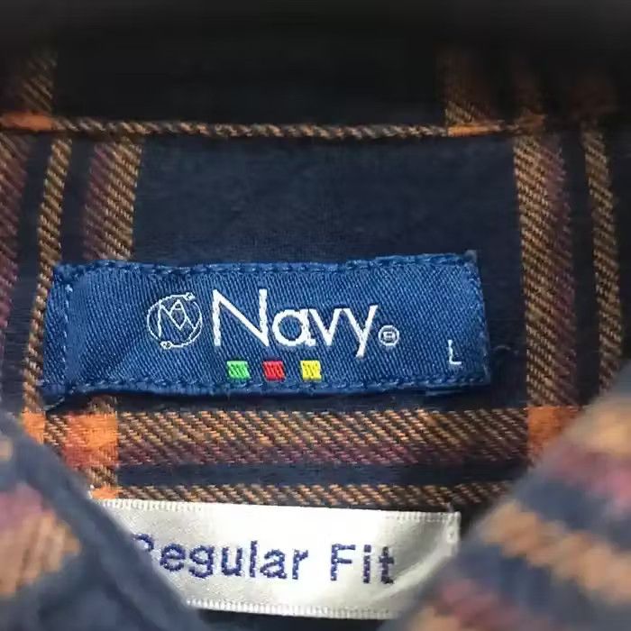 Flannel Navy Plaid Tartan Flannel Shirt Size US L / EU 52-54 / 3 - 4 Thumbnail