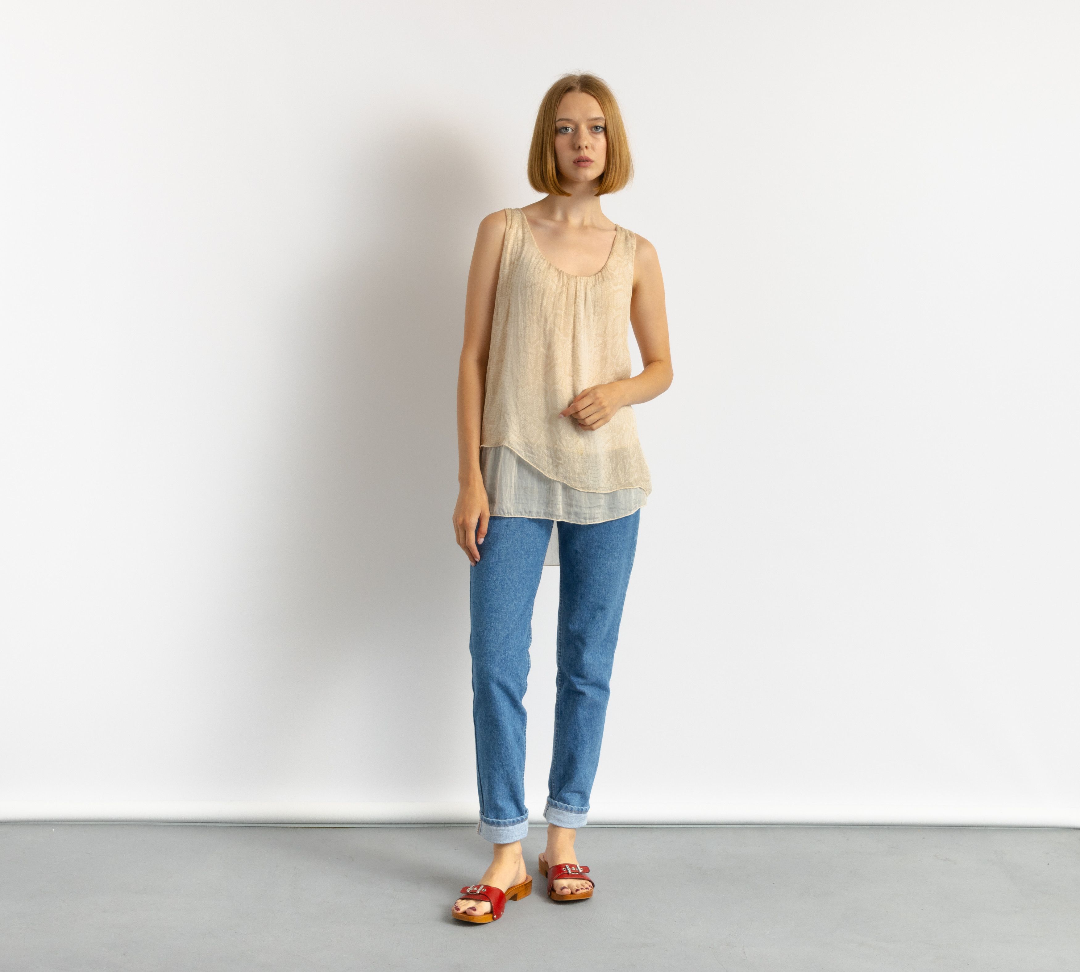 Vintage Vintage Y2K sleeveless Silk top 8700 Size M / US 6-8 / IT 42-44 - 3 Thumbnail