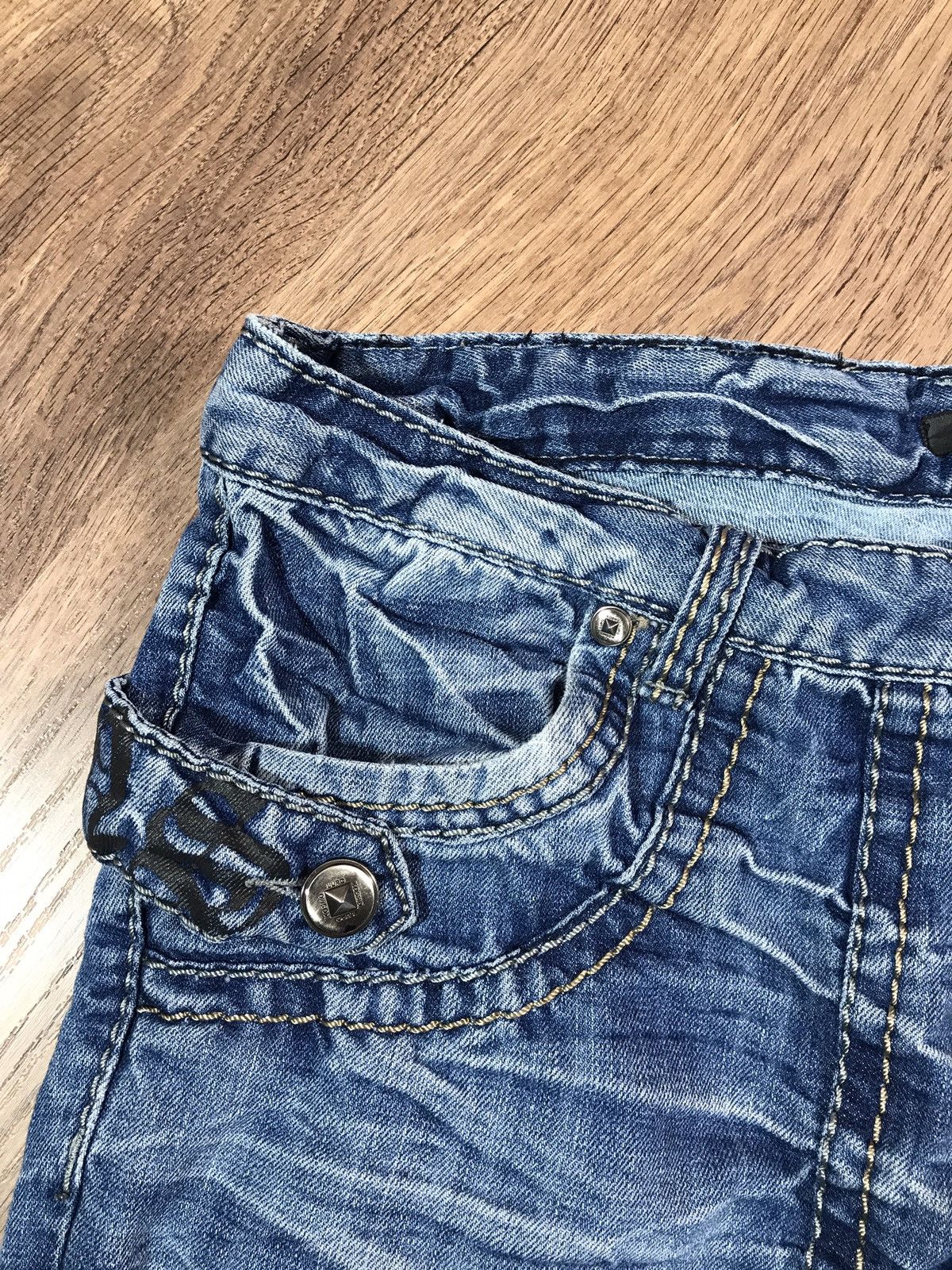 Japanese Brand Vintage Kosmo Lupo Distressed Denim Pants Size US 34 / EU 50 - 7 Thumbnail