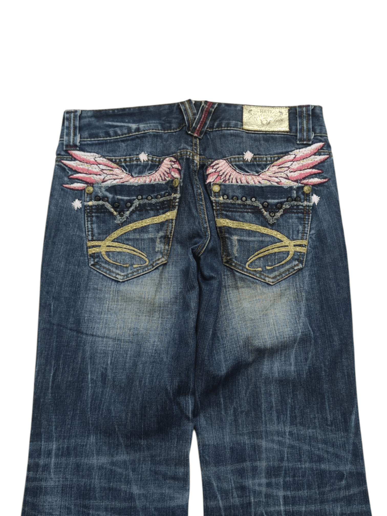 14th Addiction Y2K Red Pepper Flare Jeans Size 28" / US 6 / IT 42 - 2 Thumbnail