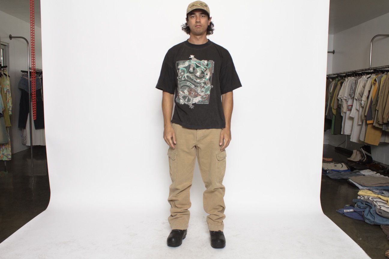 Vintage TAN CARGO POCKET PANTS BY MURPHY AND NYE Size US 34 / EU 50 - 3 Thumbnail