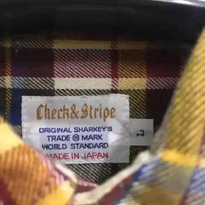 Flannel Japanese Brand Check & Stripe Flannel Shirt Size US L / EU 52-54 / 3 - 4 Thumbnail