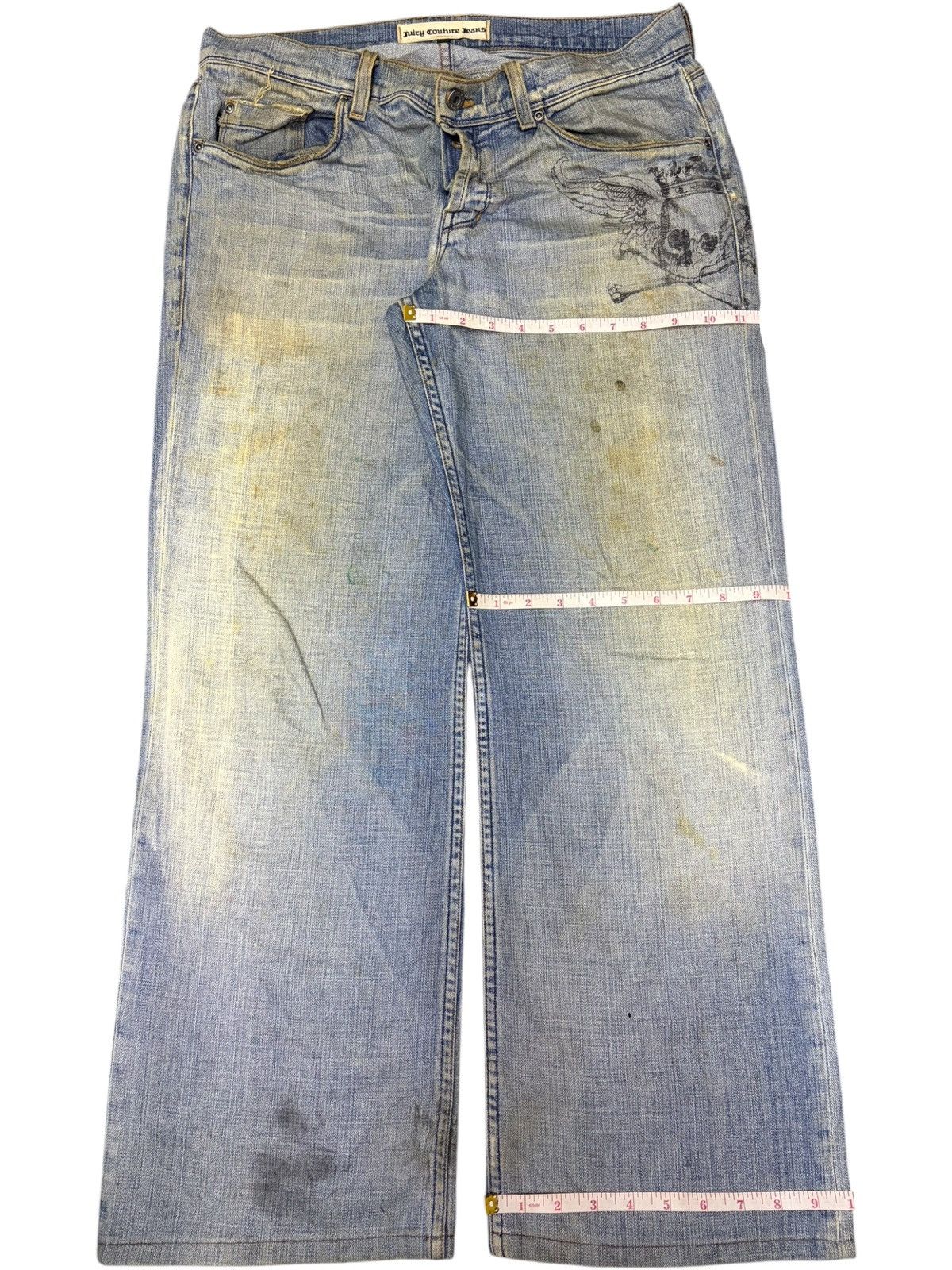 Junya Watanabe Vintage Japanese Brand Punk Skull Printed Baggy Jeans Size US 33 - 8 Thumbnail