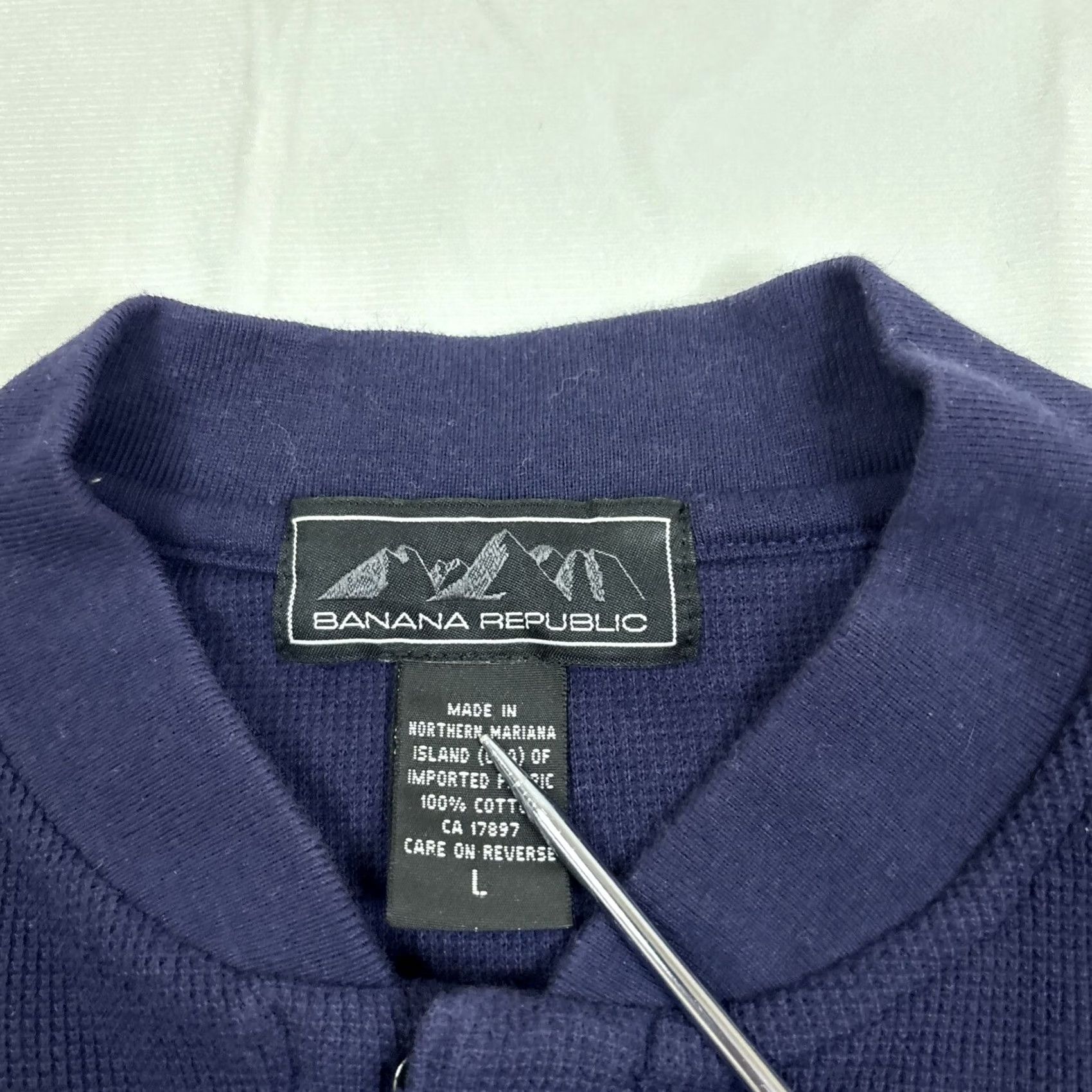 Banana Republic VINTAGE Banana Republic Banana Republic Waffle Knit Thermal Henley Men’s Blue L Long Sleeve 90s Bohemian Grunge Hipster Retro Rock Shirt Mens Size US L / EU 52-54 / 3 - 2 Thumbnail