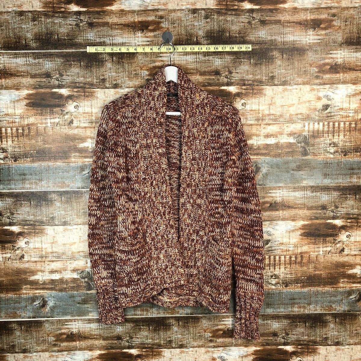 Homespun Knitwear × Japanese Brand Une Red vintage japan Cardigan knitwear #A1340 Size US M / EU 48-50 / 2 - 1 Thumbnail