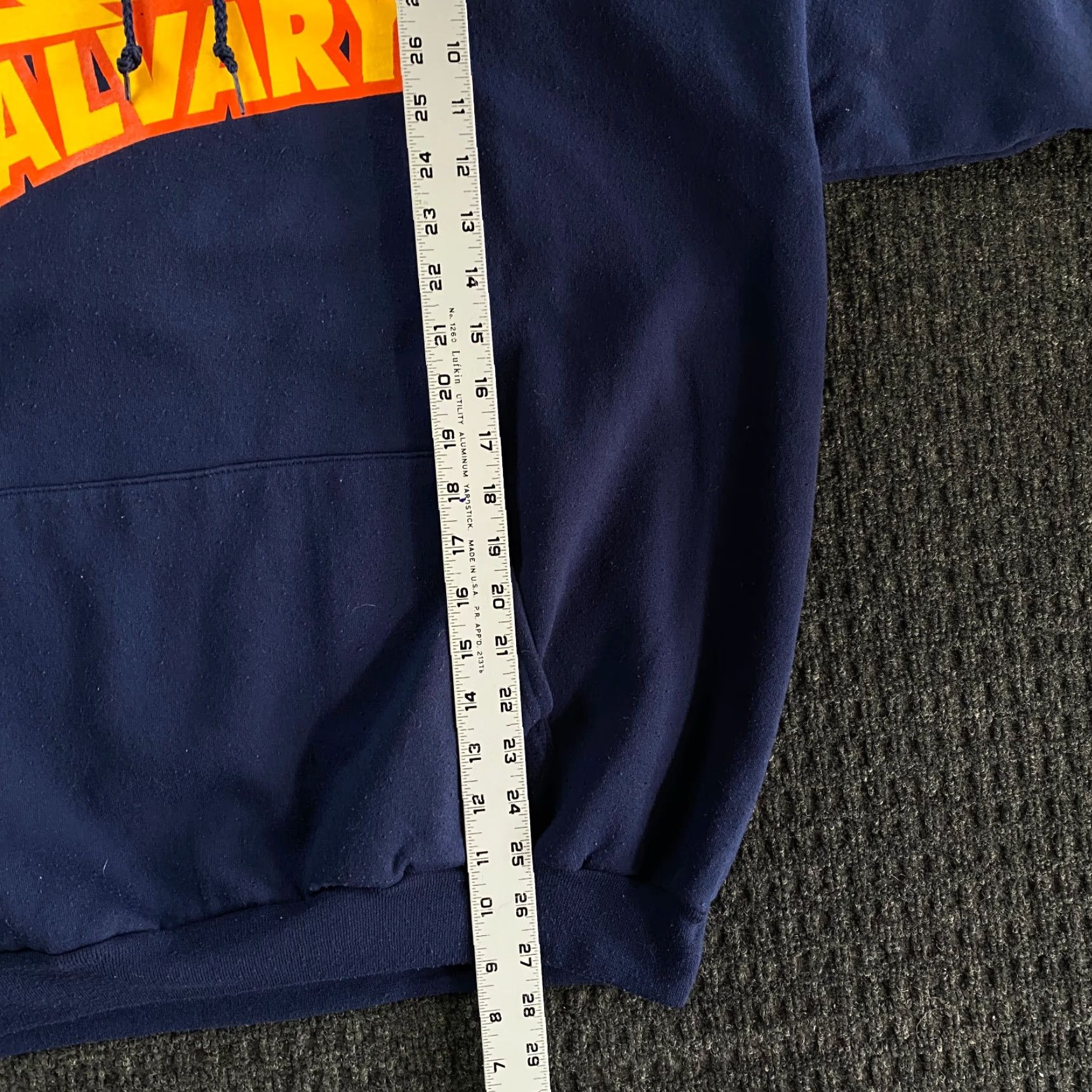 Vintage VINTAGE Calvary Hoodie Hooded Sweatshirt Navy Blue Lightning Bolt XL Size US XL / EU 56 / 4 - 7 Thumbnail