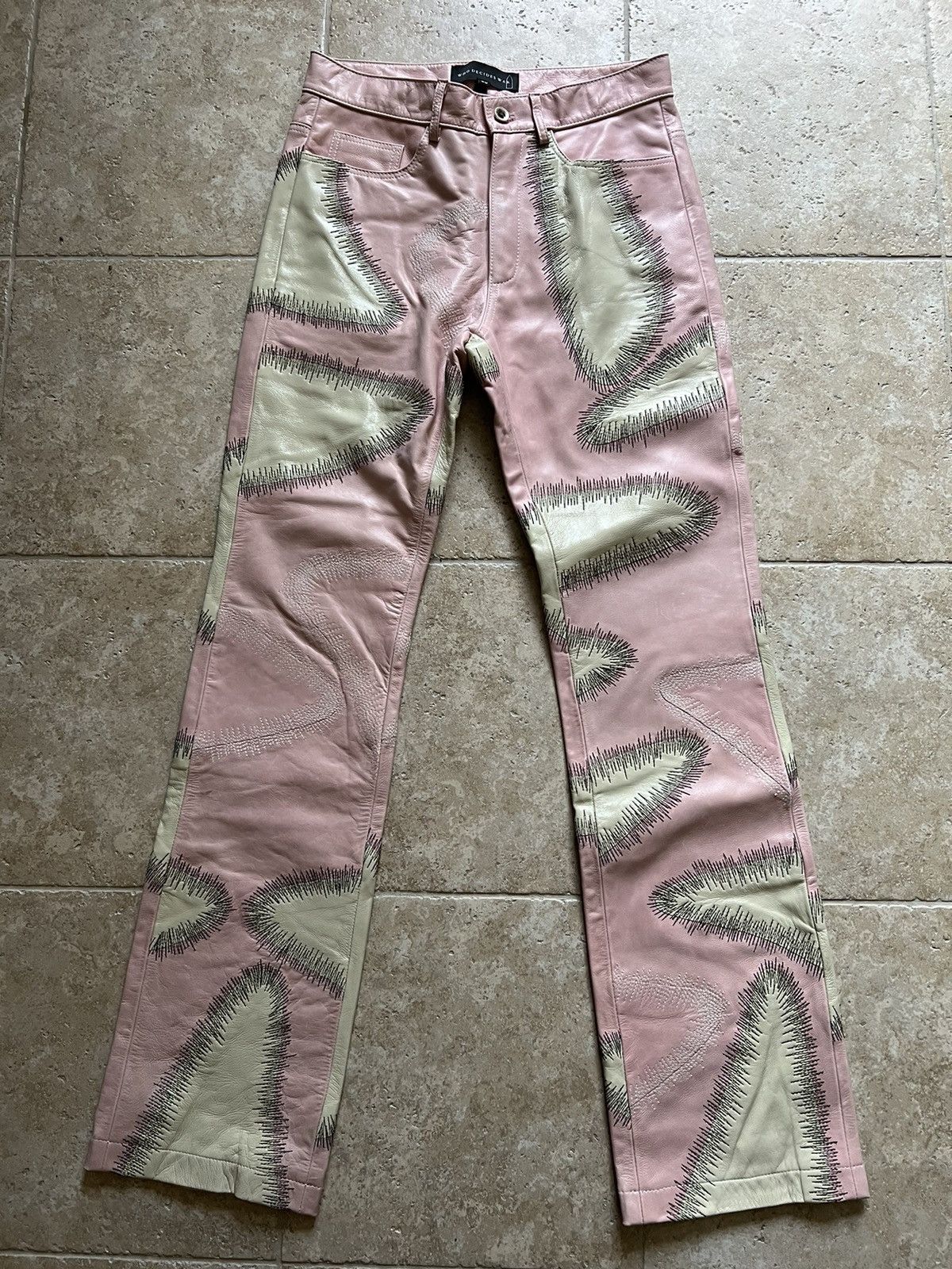 image of Who Decides War Pink Leather Pant, Men's (Size 30)