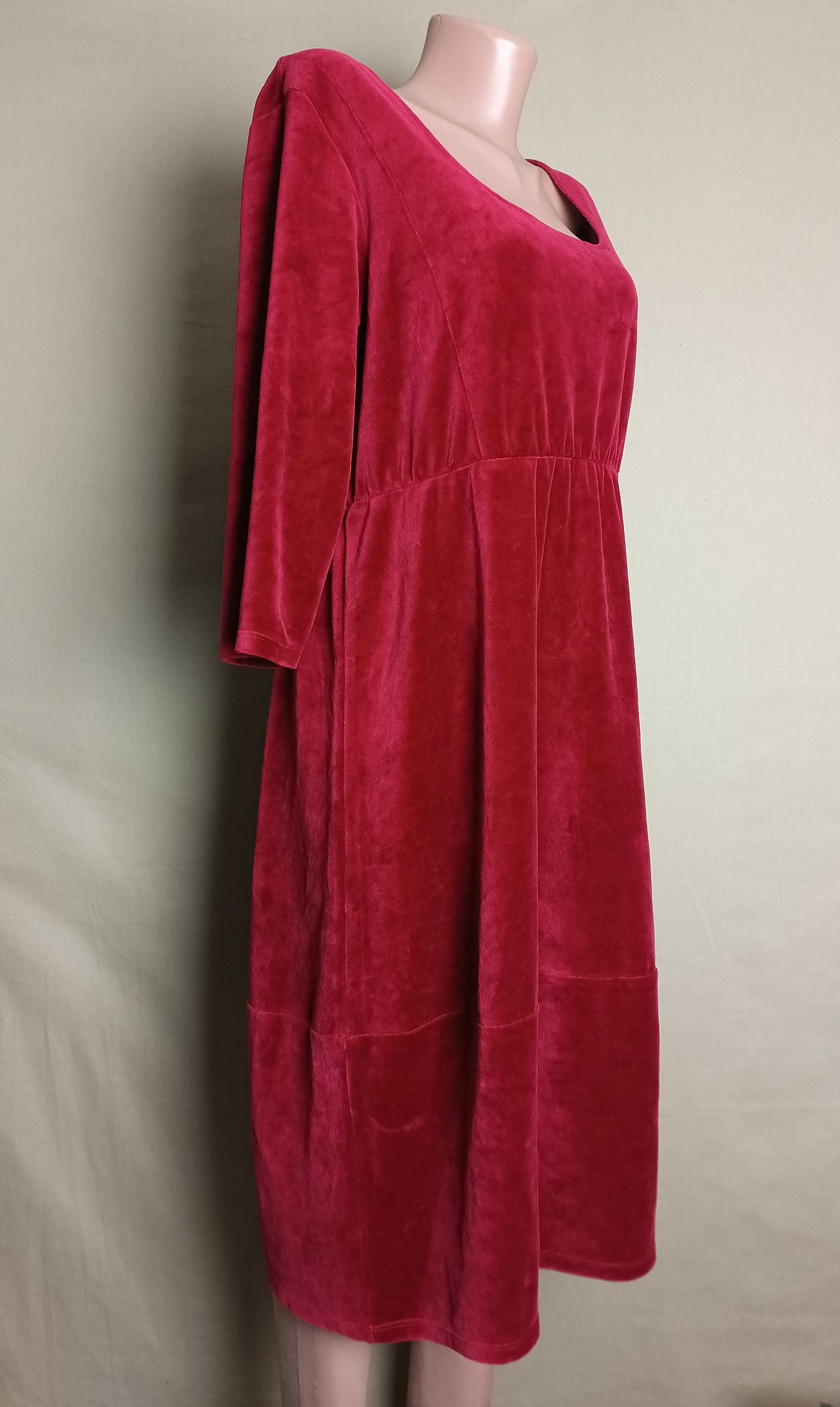 Other Gudrun Sjoden Red Velvet Designer Dress Size L Size L / US 10 / IT 46 - 3 Thumbnail