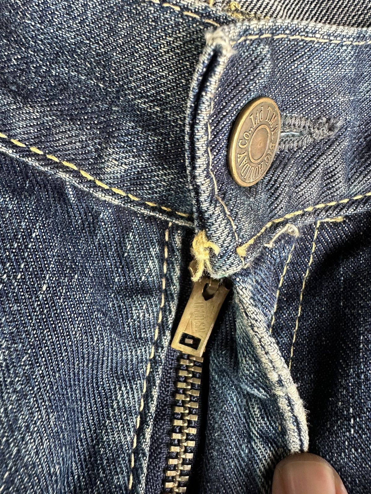 TMT 💥 Rare TMT Japan 8th Anniversary Washed Vintage Denim D483 Size US 32 / EU 48 - 16 Thumbnail